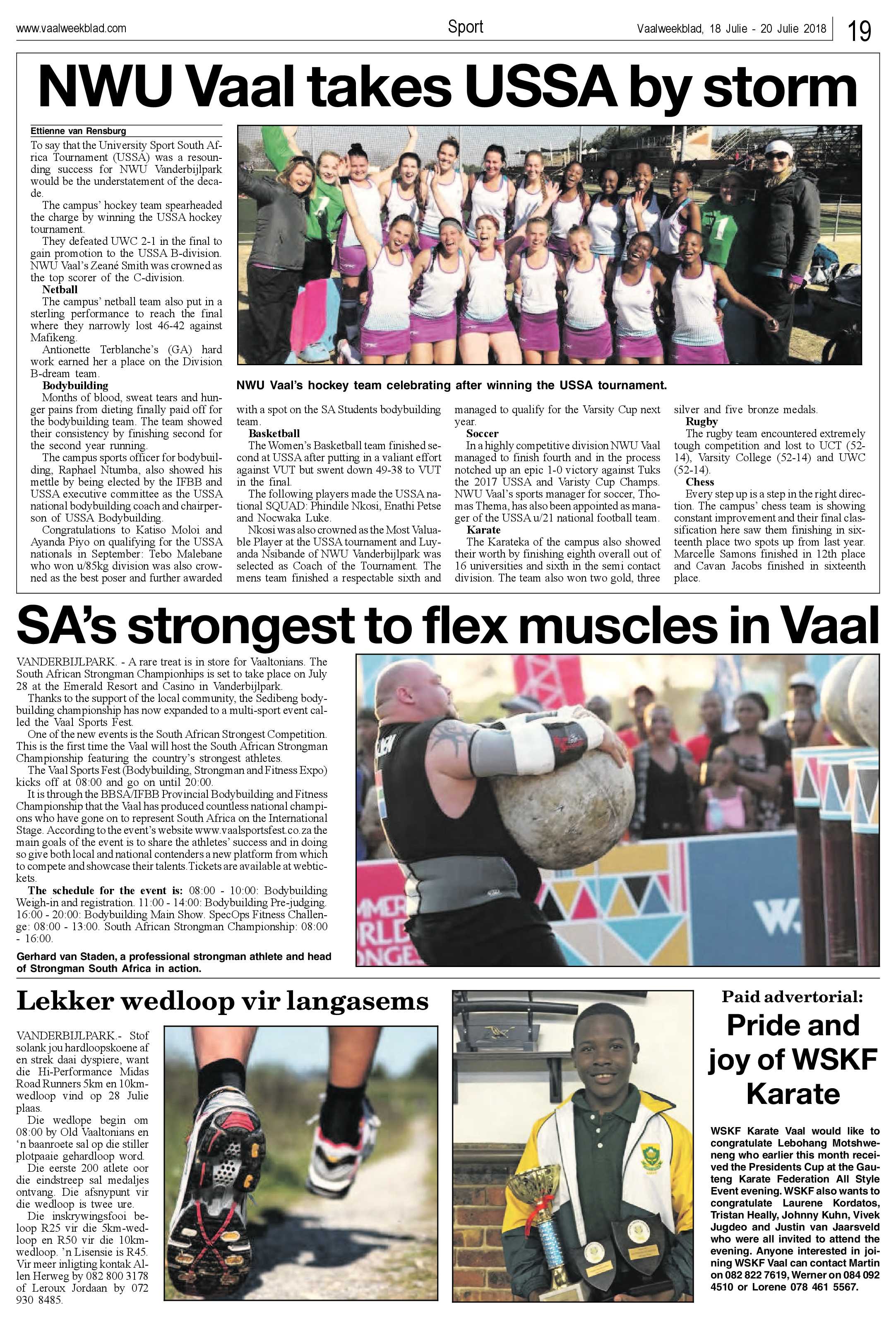Vaalweekblad 18 – 20 Julie 2018 page 19