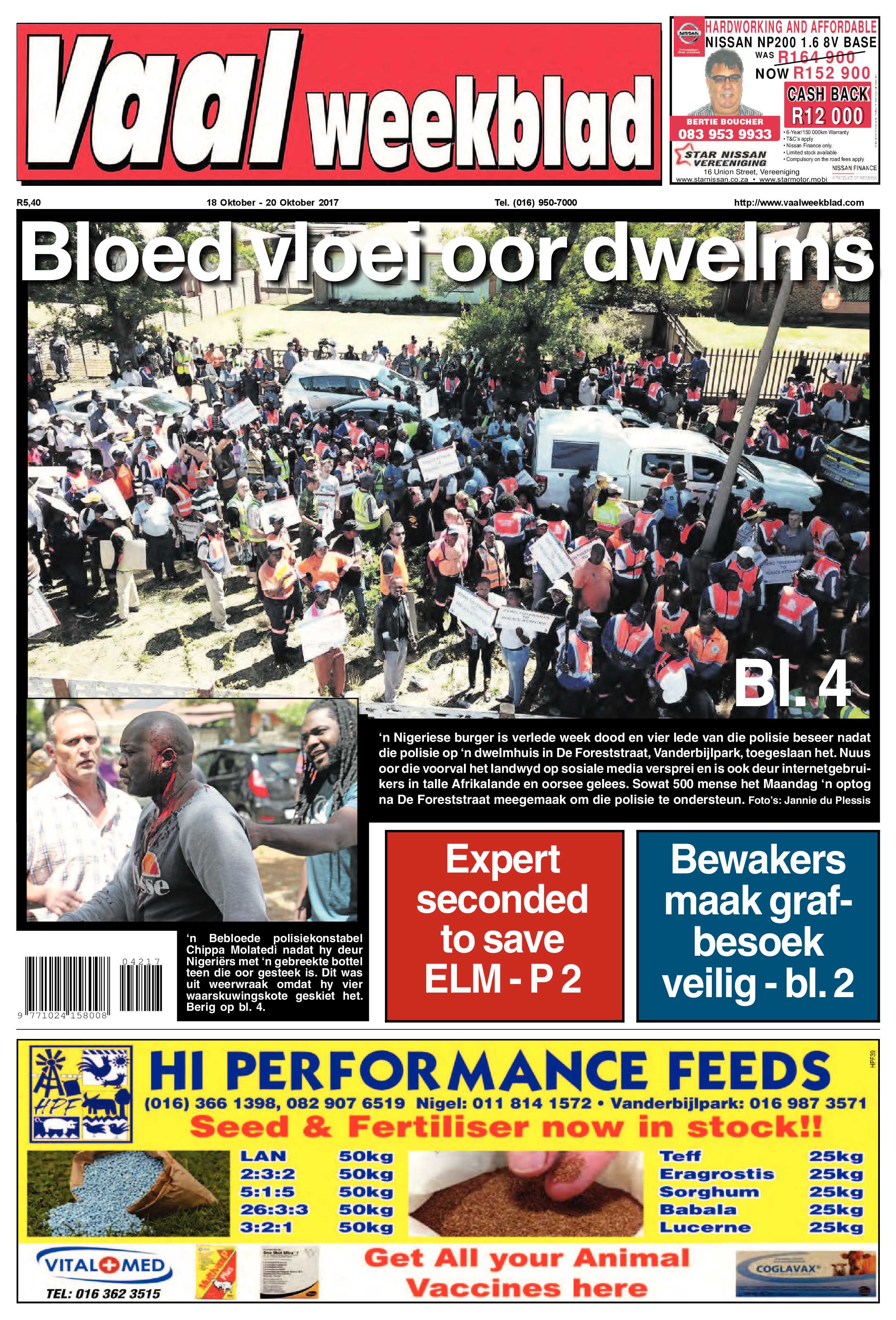 Vaalweekblad 18 – 20 Oktober 2017 page 1