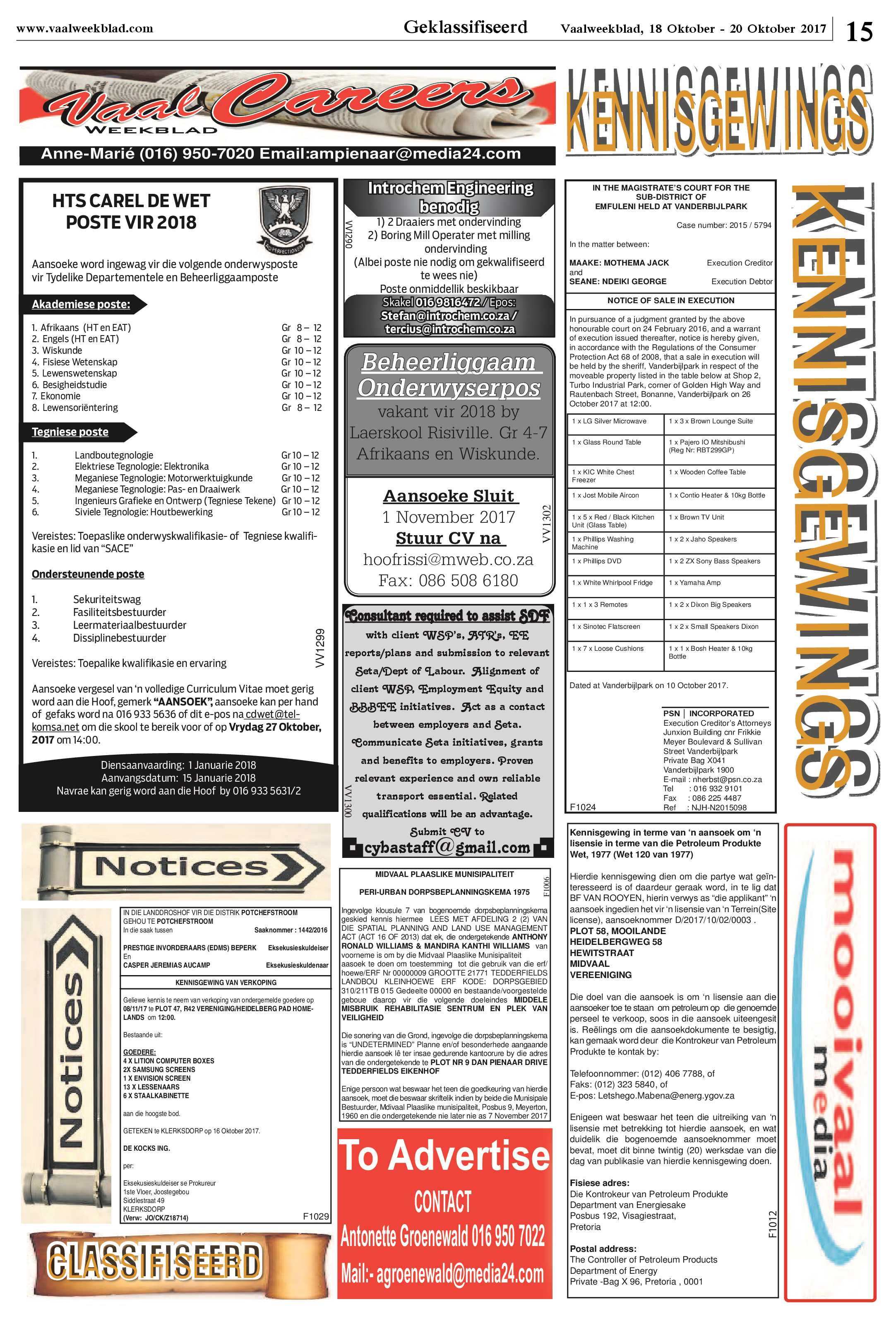 Vaalweekblad 18 – 20 Oktober 2017 page 15