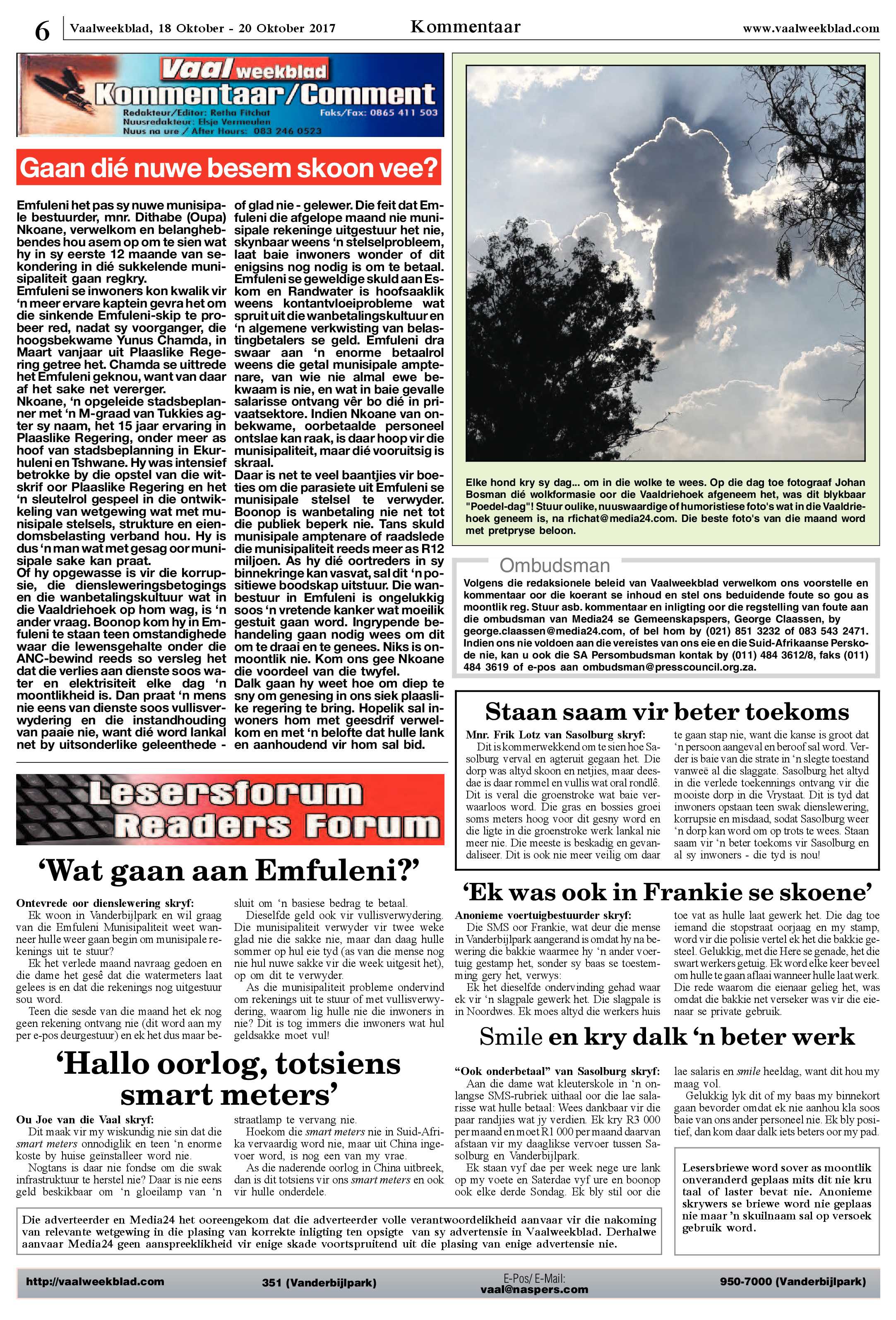 Vaalweekblad 18 – 20 Oktober 2017 page 6