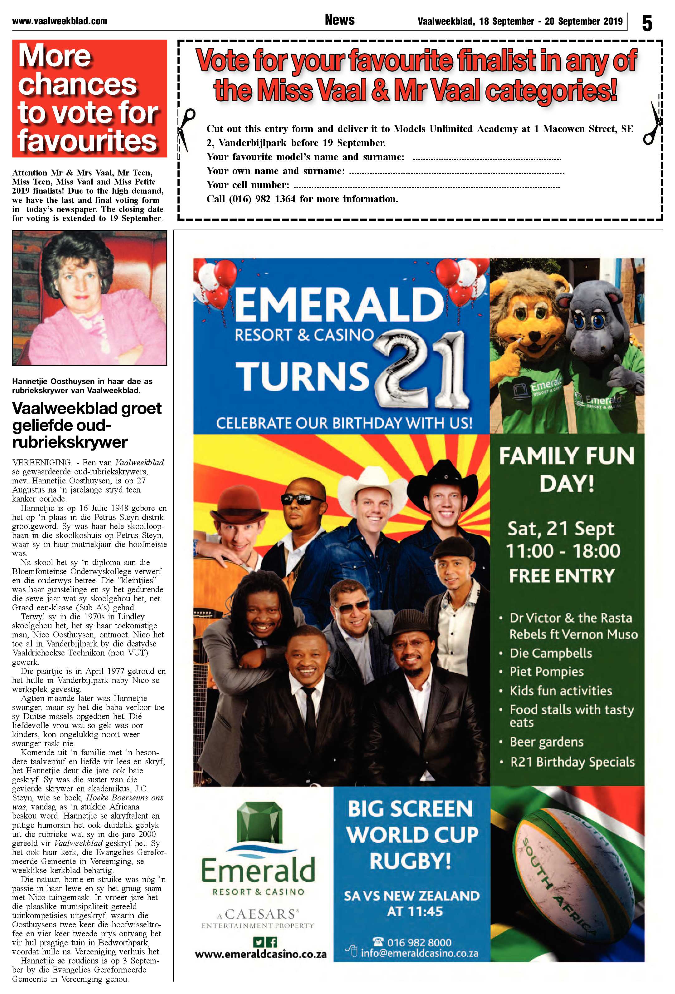 Vaalweekblad 18 – 20 September 2019 page 5