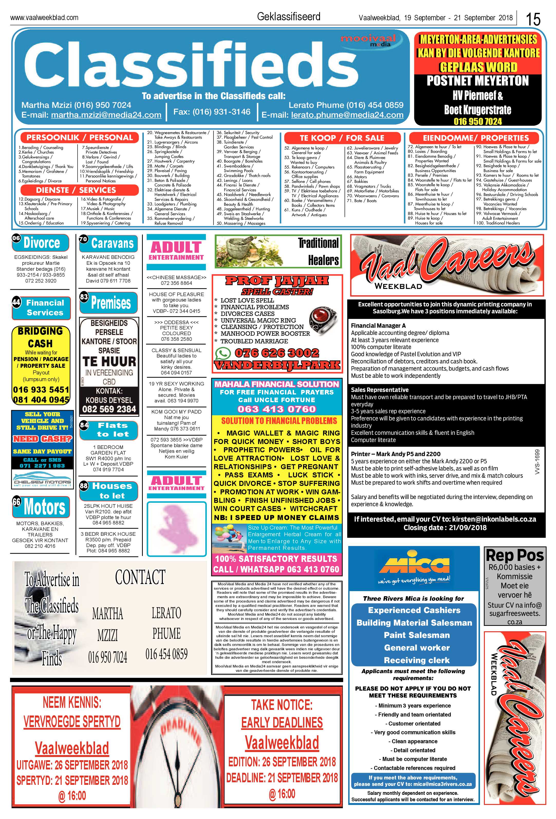 Vaalweekblad 18 – 21 September 2018 page 15