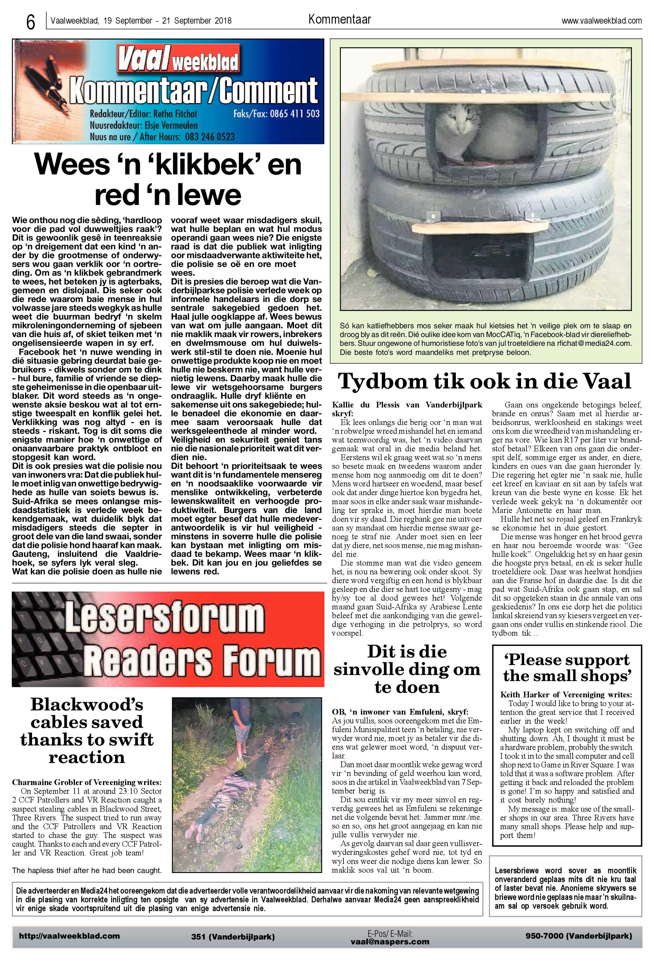 Vaalweekblad 18 – 21 September 2018 page 6