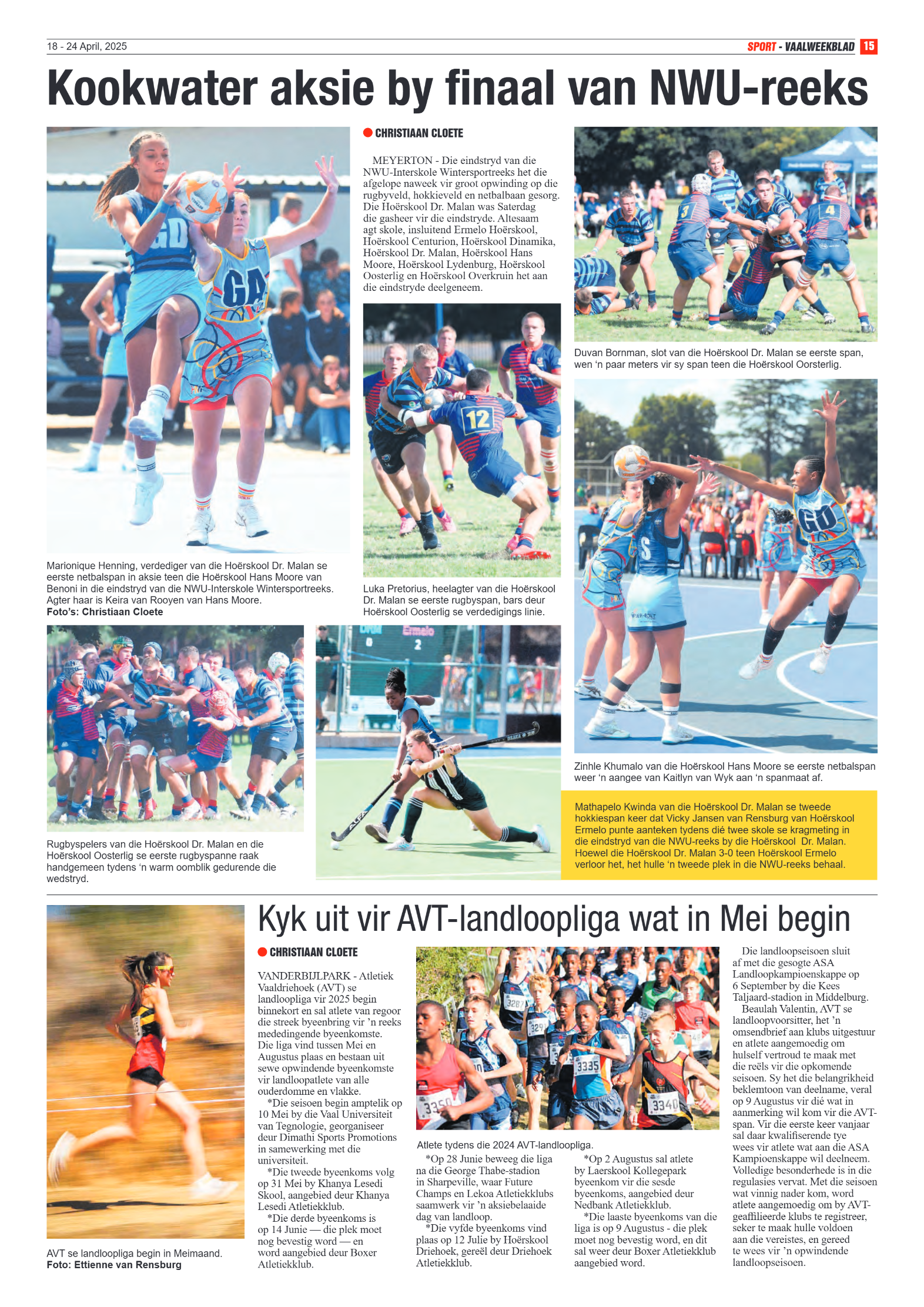 Vaalweekblad 18 – 24 April, 2025 page 15