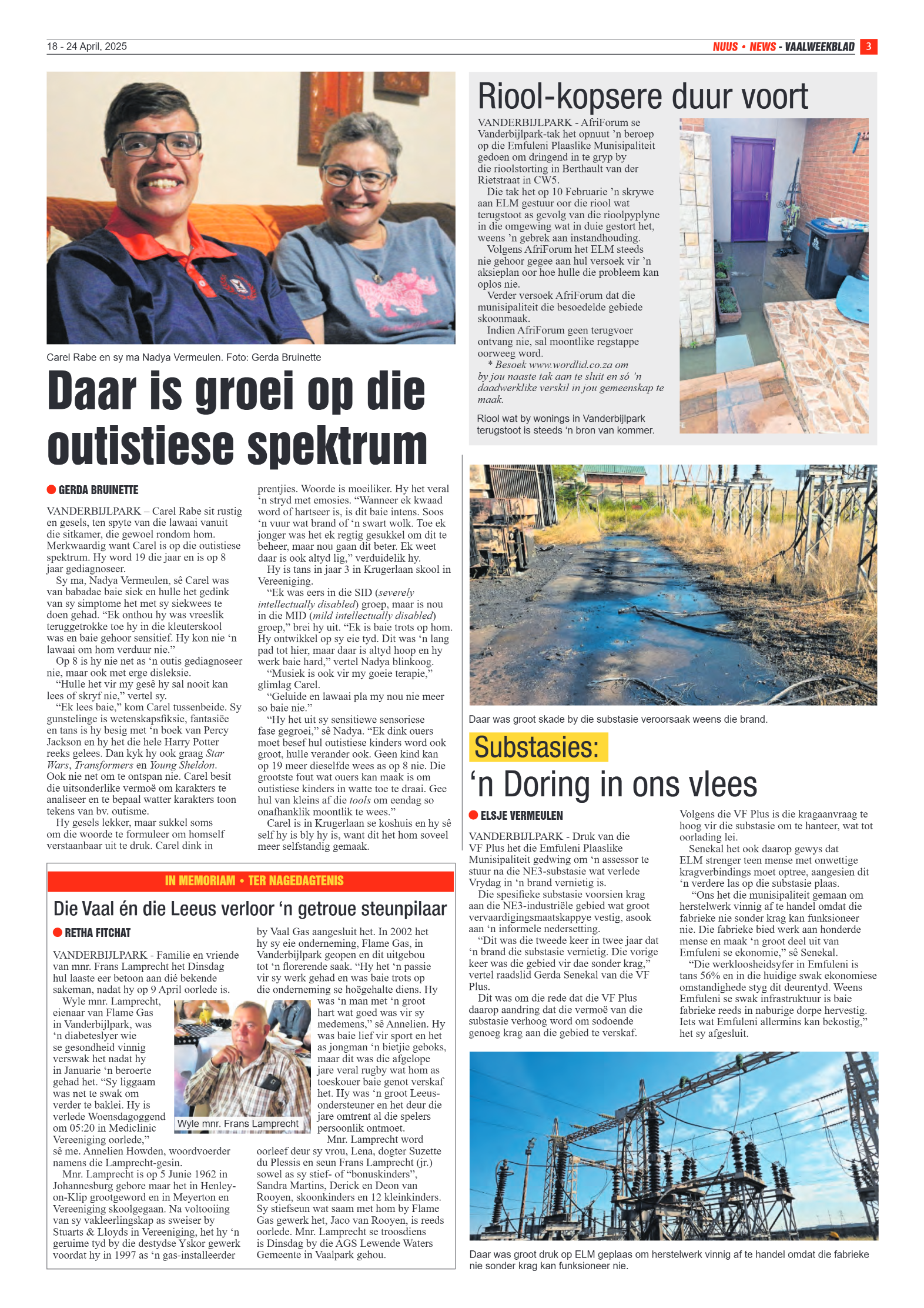 Vaalweekblad 18 – 24 April, 2025 page 3