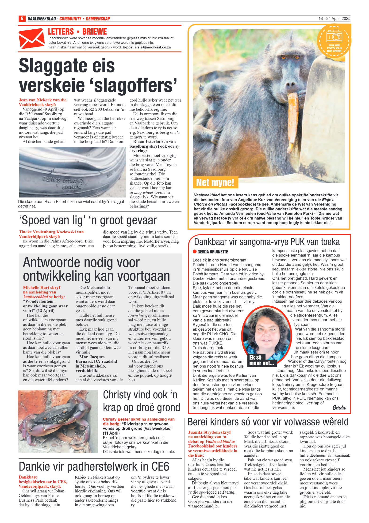 Vaalweekblad 18 – 24 April, 2025 page 6