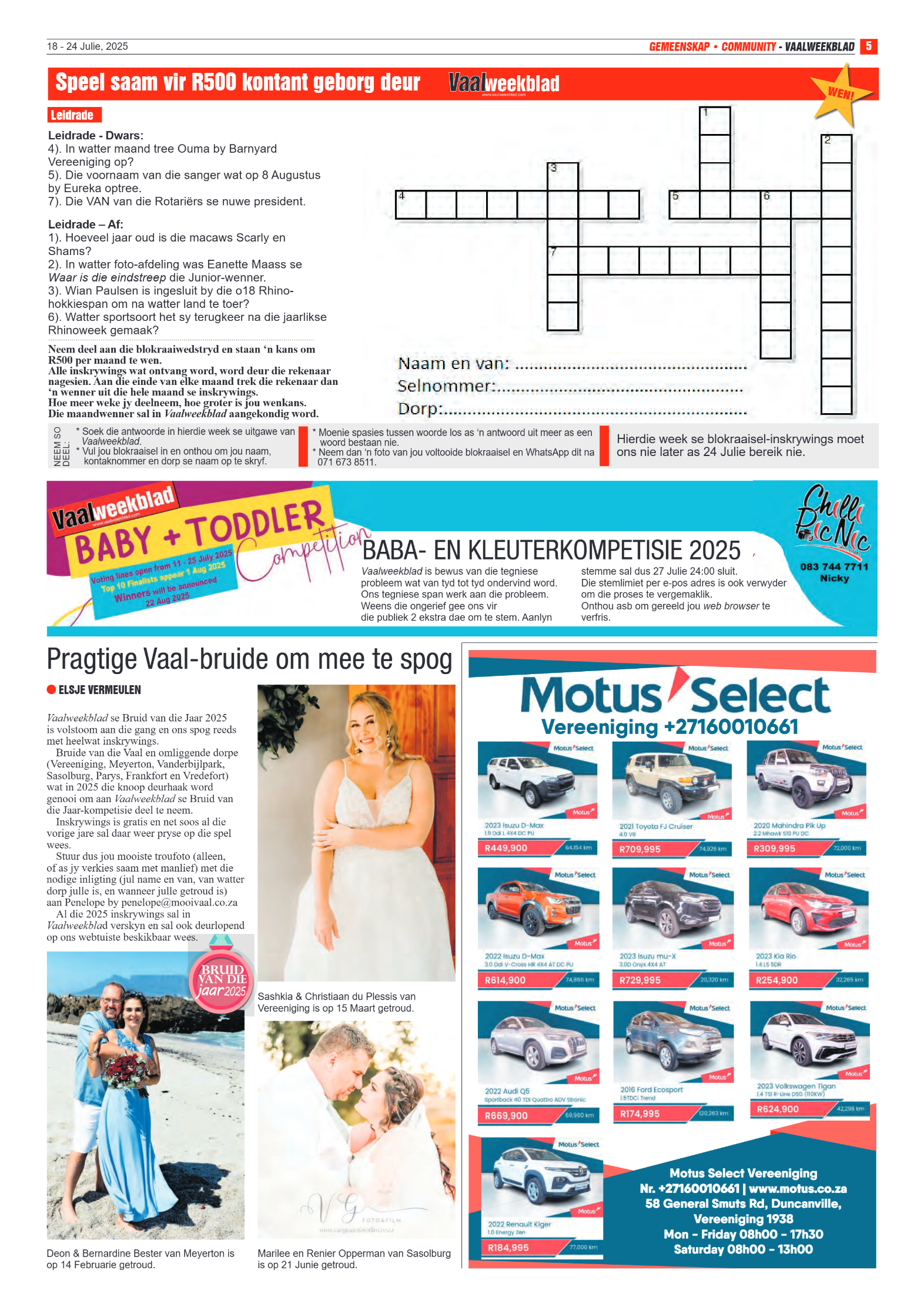 Vaalweekblad 18 – 24 Julie, 2025 page 5