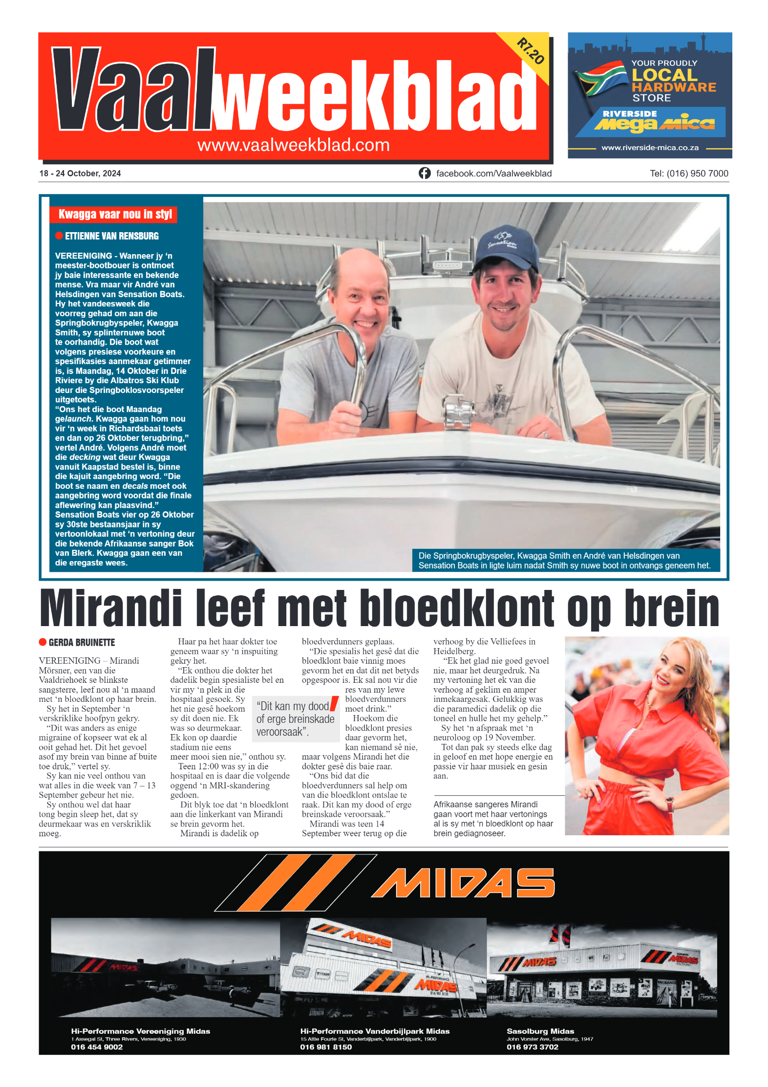 Vaalweekblad -18 – 24 October, 2024 page 1