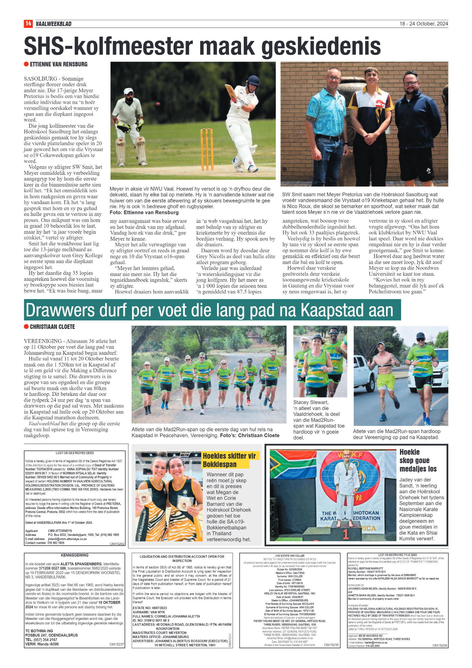 Vaalweekblad -18 – 24 October, 2024 page 14