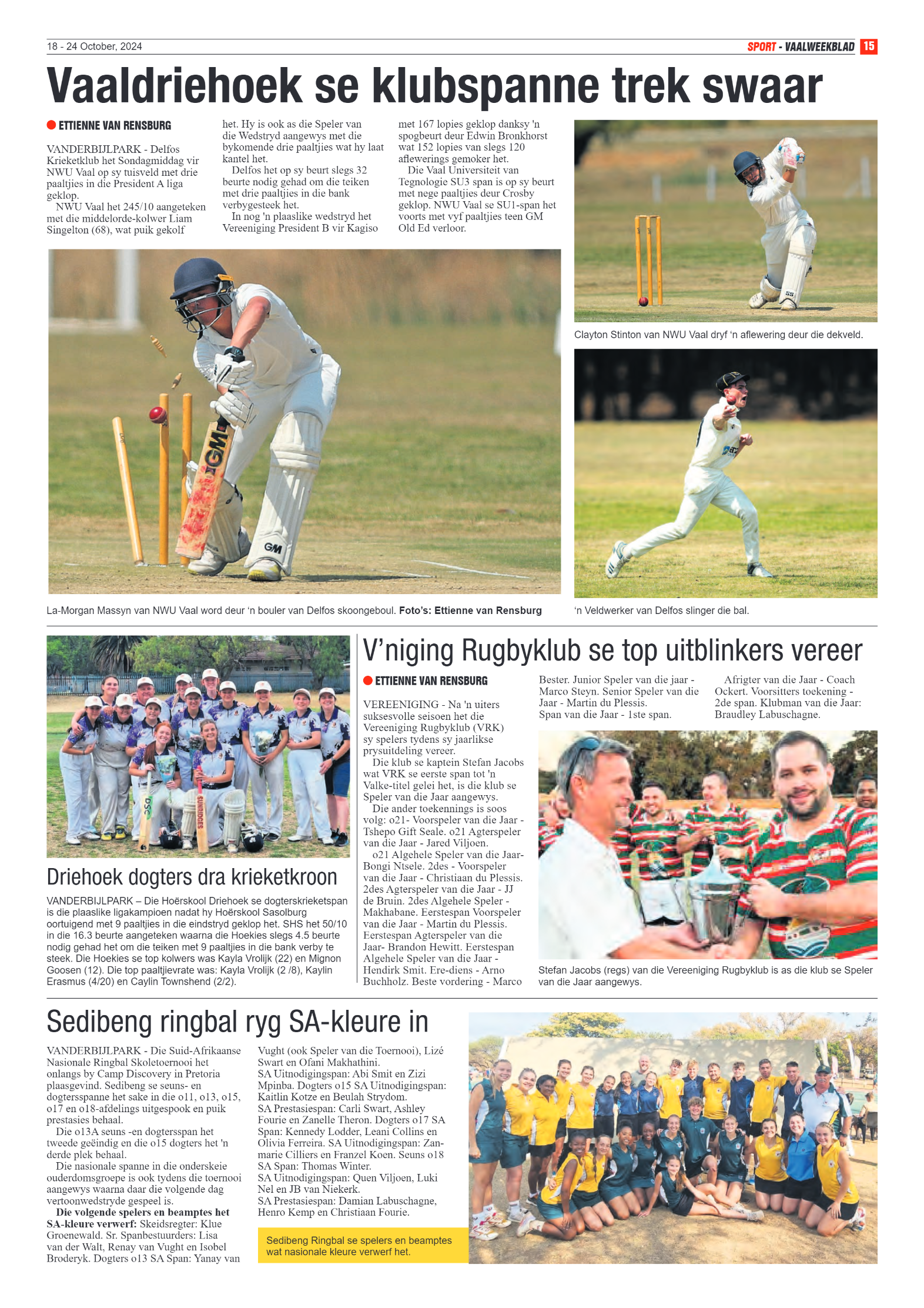 Vaalweekblad -18 – 24 October, 2024 page 15