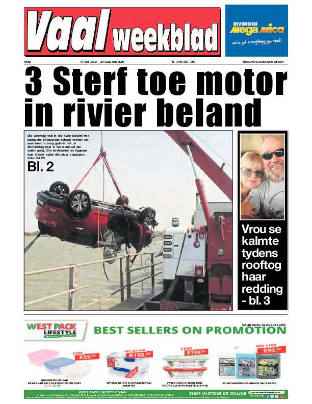 Vaalweekblad 18 Augustus – 20 Augustus 2021 page 1