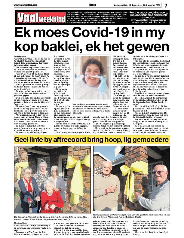 Vaalweekblad 18 Augustus – 20 Augustus 2021 page 7