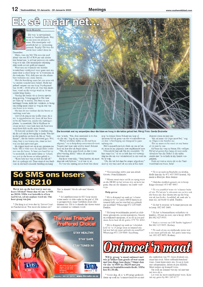 Vaalweekblad, 18 Januarie – 20 Januarie 2023 page 12