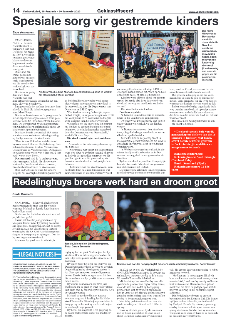 Vaalweekblad, 18 Januarie – 20 Januarie 2023 page 14