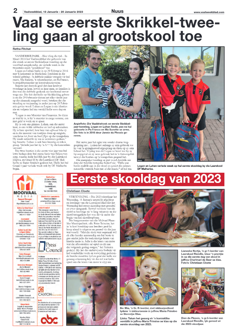 Vaalweekblad, 18 Januarie – 20 Januarie 2023 page 2