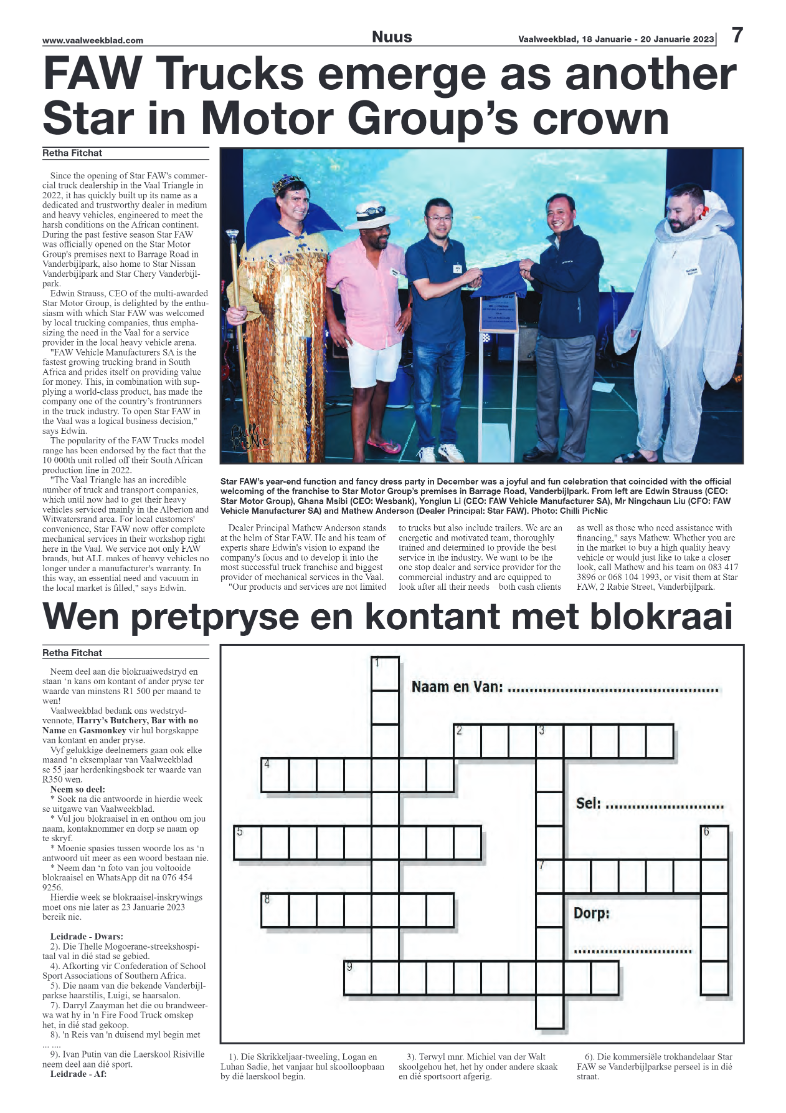 Vaalweekblad, 18 Januarie – 20 Januarie 2023 page 7