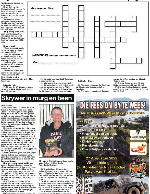 Vaalweekblad, 18 Mei – 20 Mei 2022 page 11