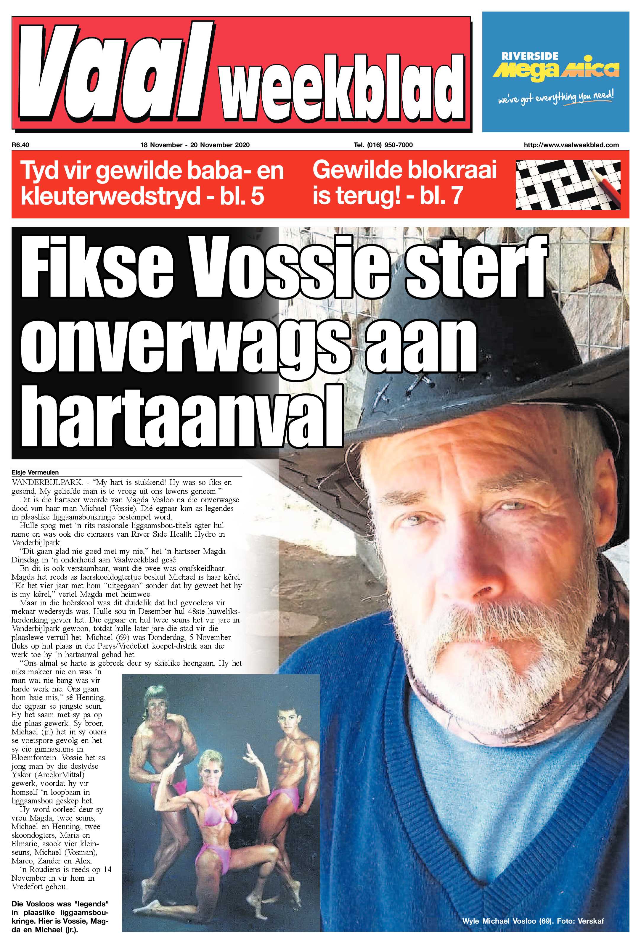Vaalweekblad 18 November – 20 November 2020 page 1