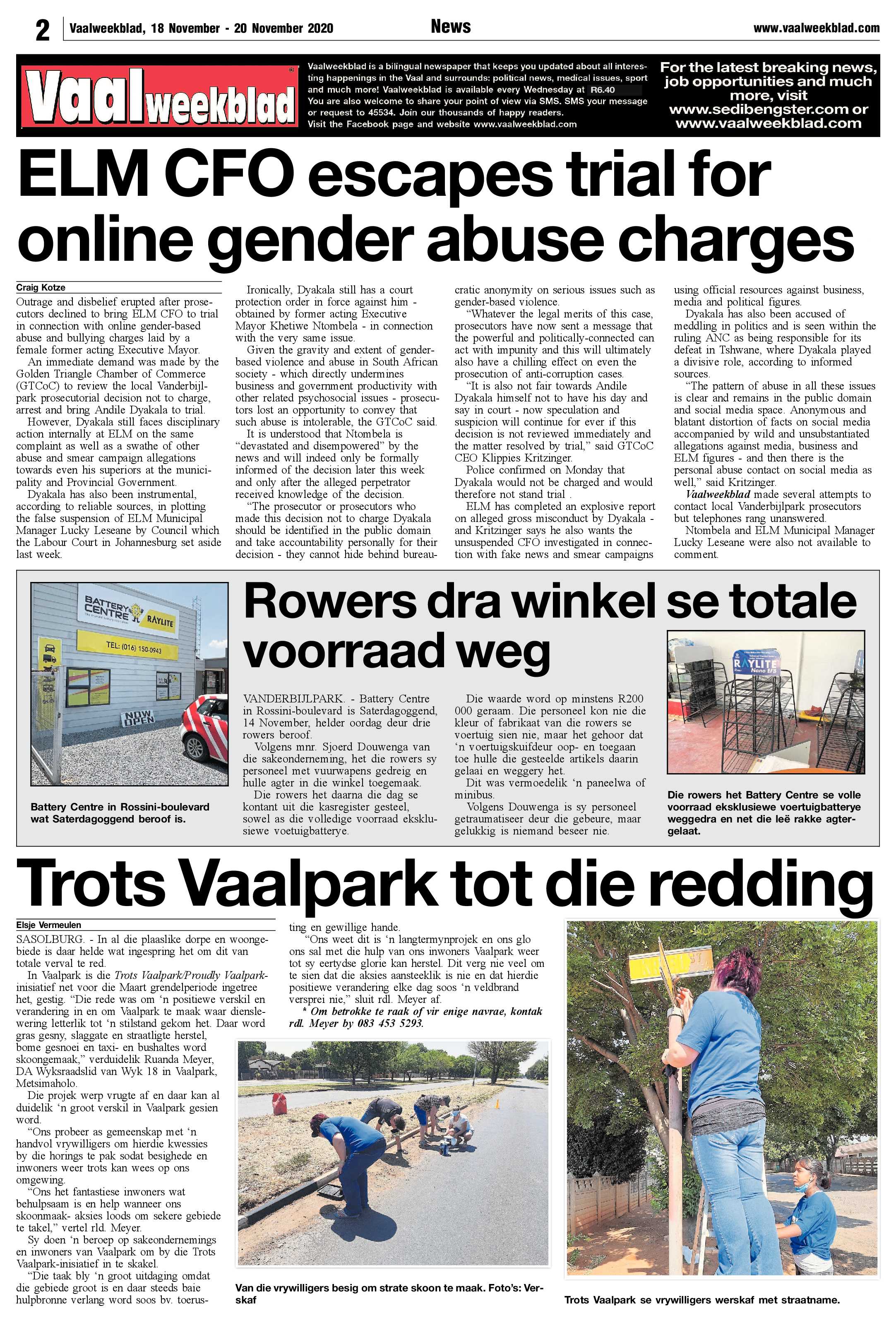 Vaalweekblad 18 November – 20 November 2020 page 2