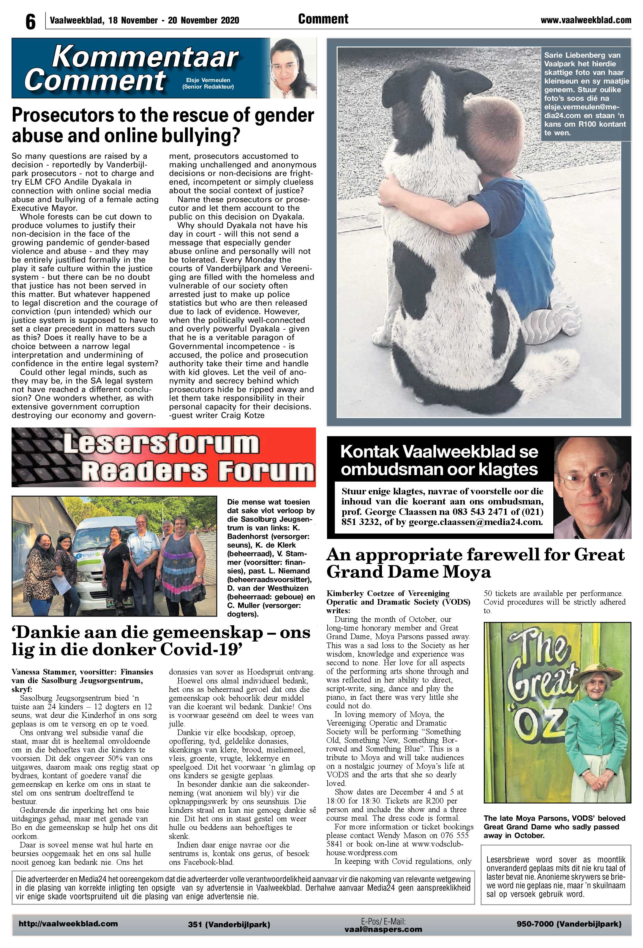 Vaalweekblad 18 November – 20 November 2020 page 6