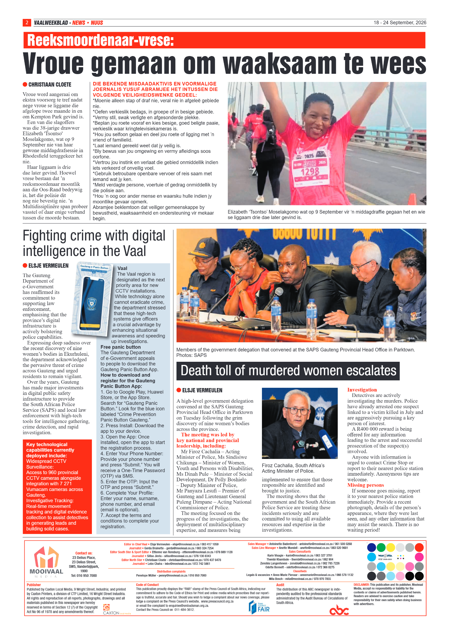 Vaalweekblad – 18 September 2026 page 2