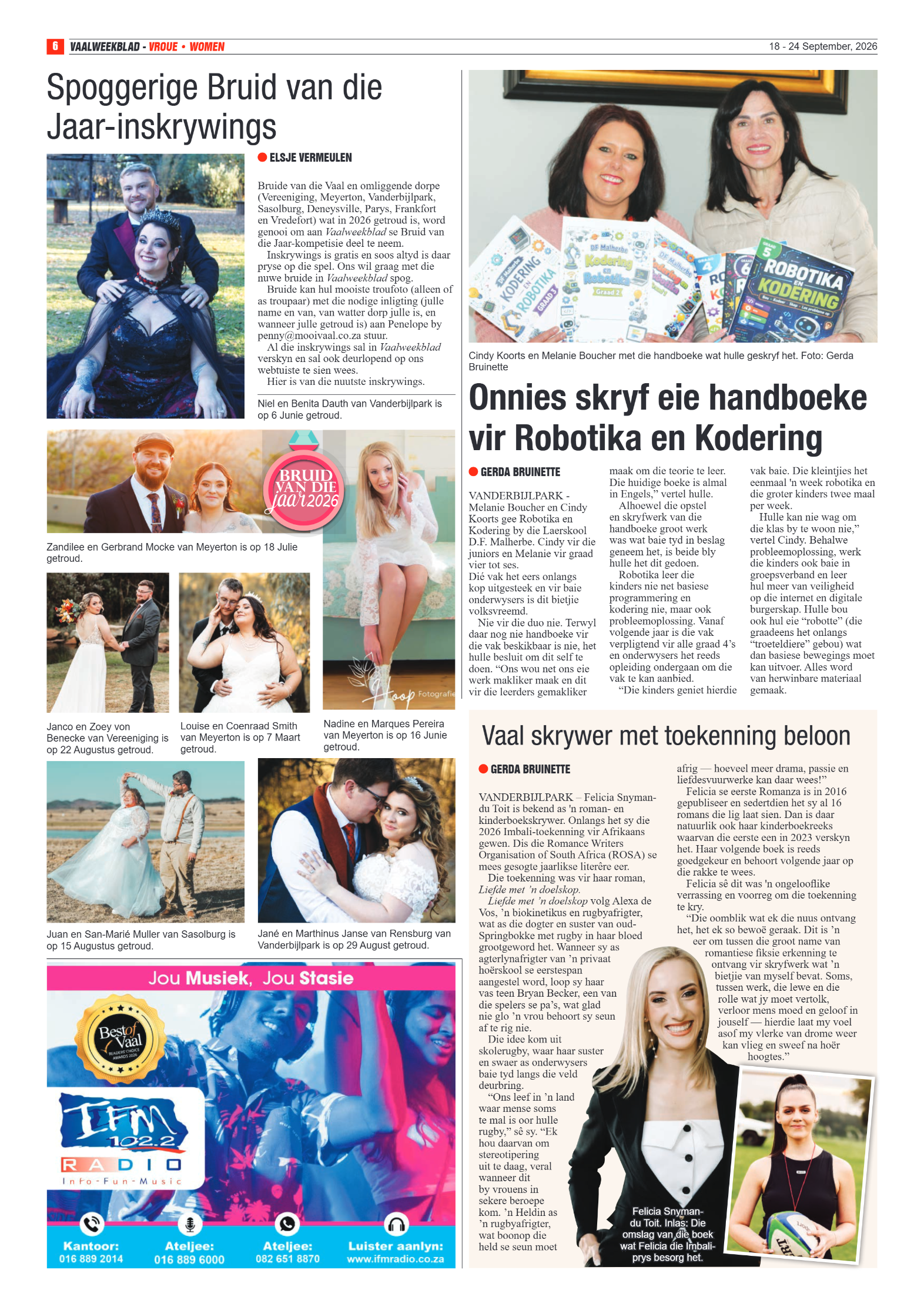 Vaalweekblad – 18 September 2026 page 6