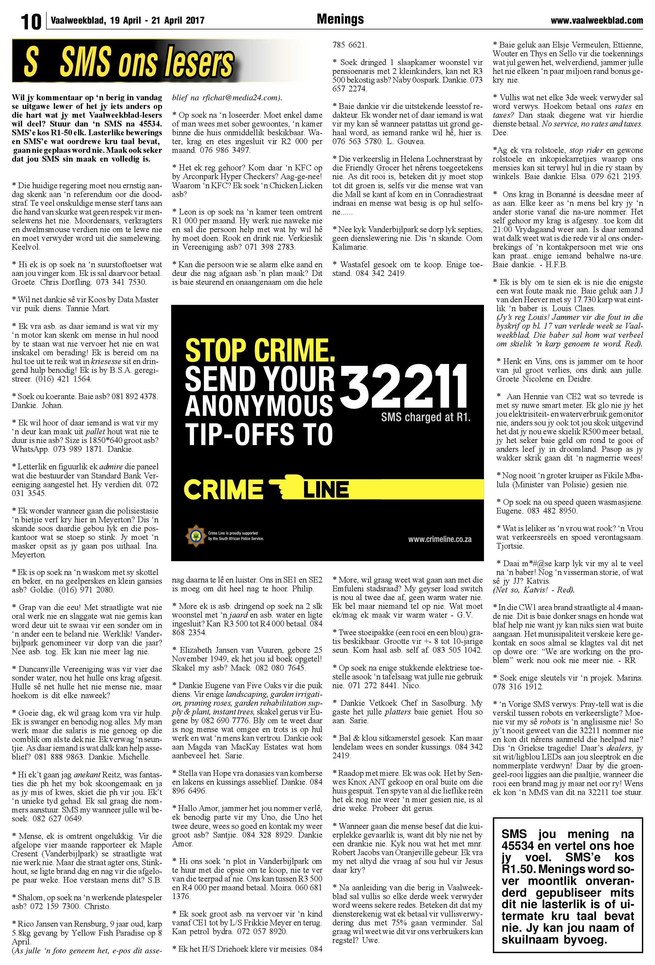 Vaalweekblad 19 -21 April 2017 page 10
