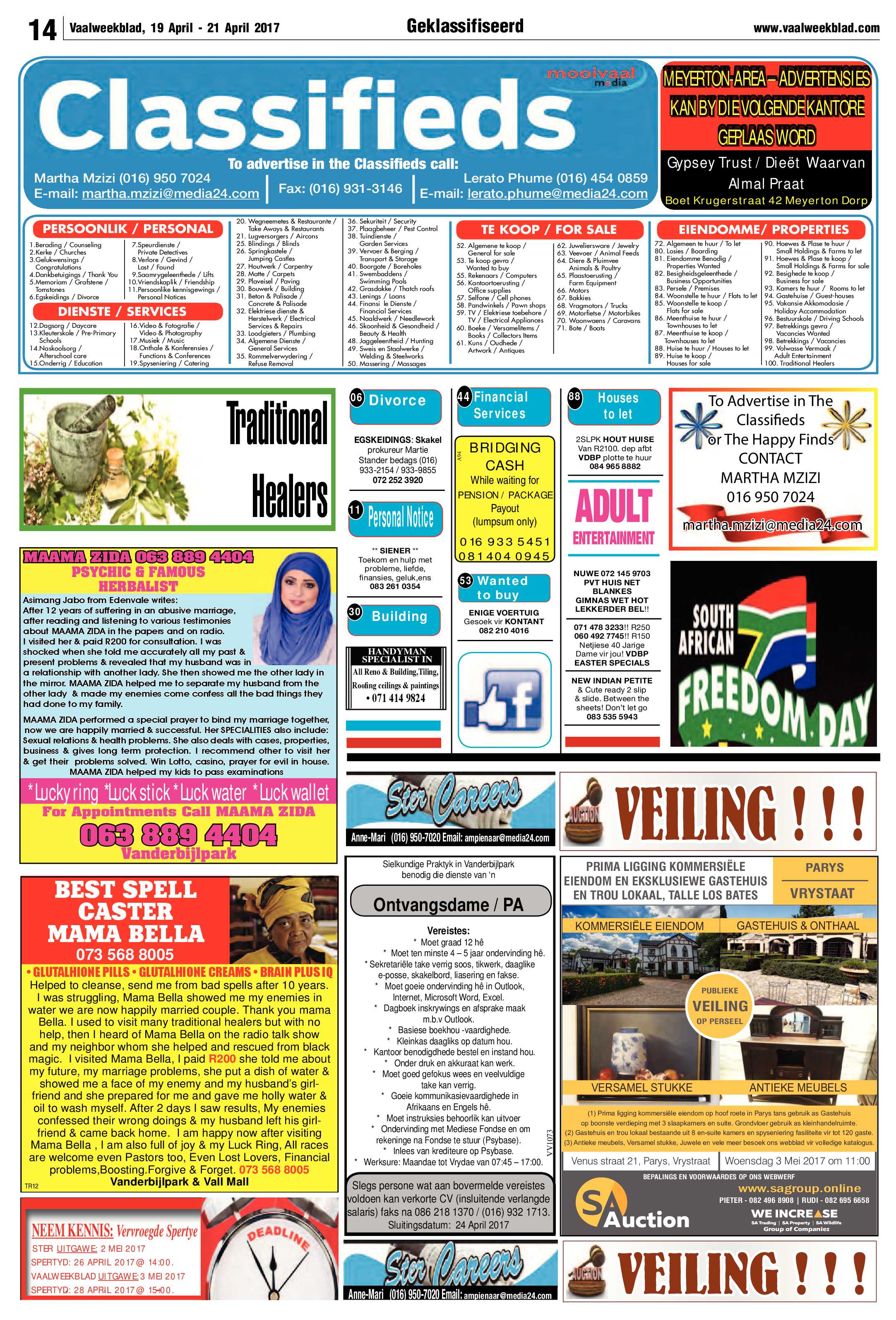 Vaalweekblad 19 -21 April 2017 page 14