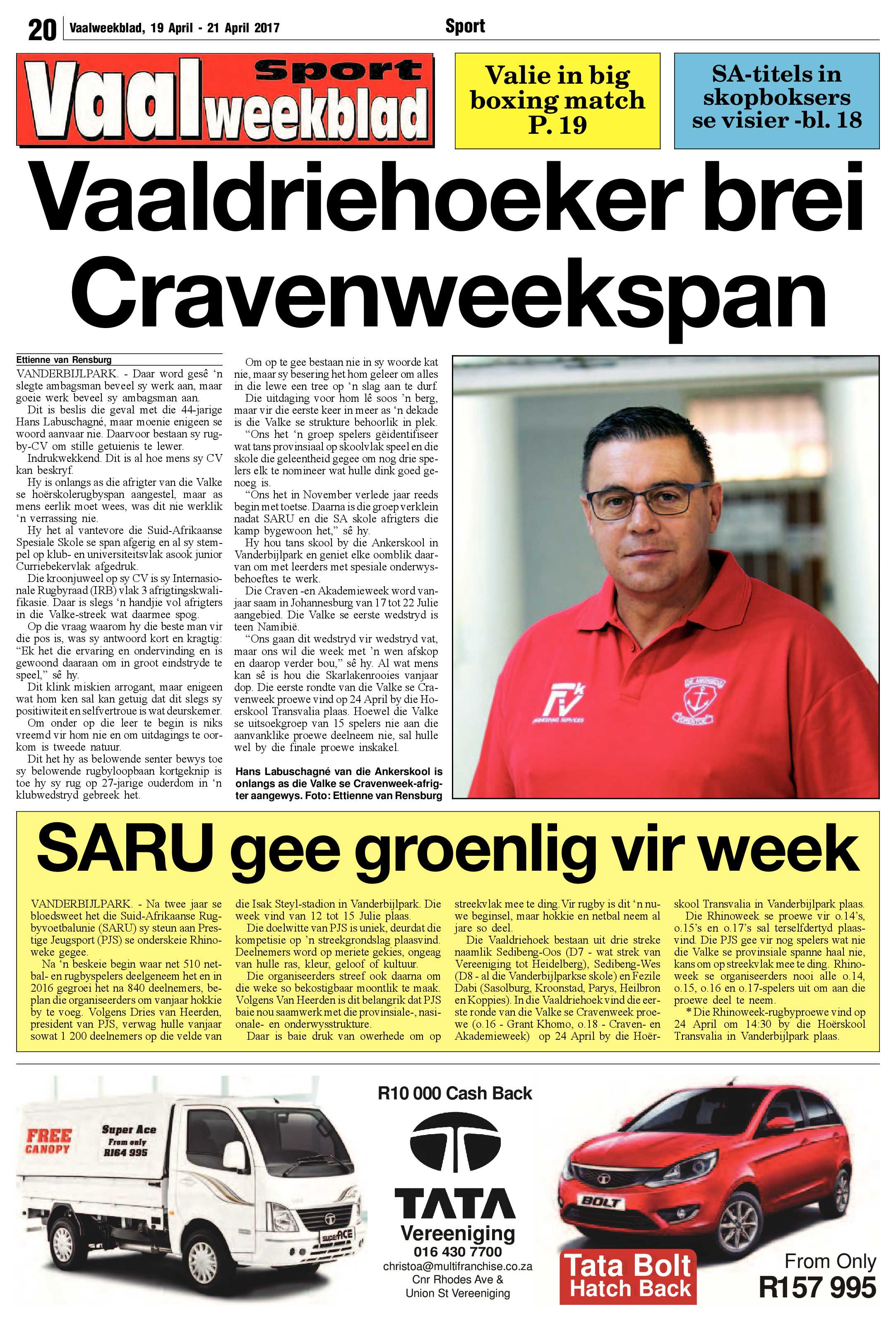 Vaalweekblad 19 -21 April 2017 page 20
