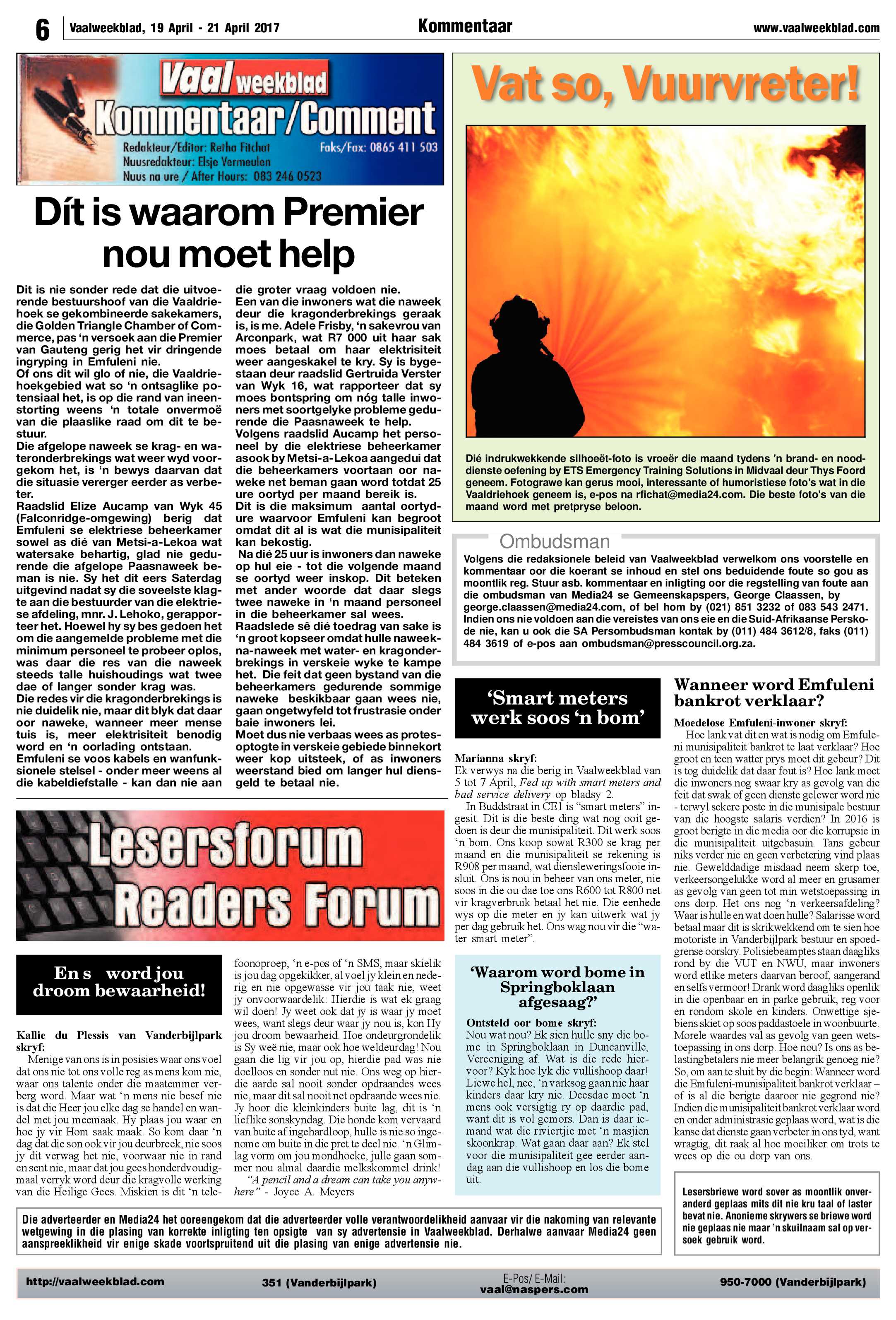 Vaalweekblad 19 -21 April 2017 page 6