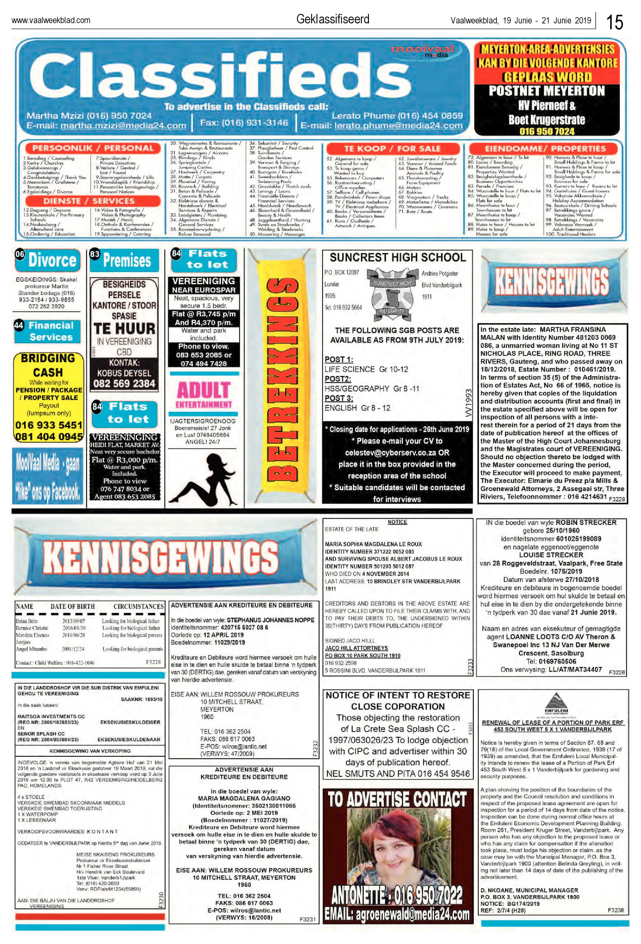 Vaalweekblad 19 – 21 Junie 2019 page 15