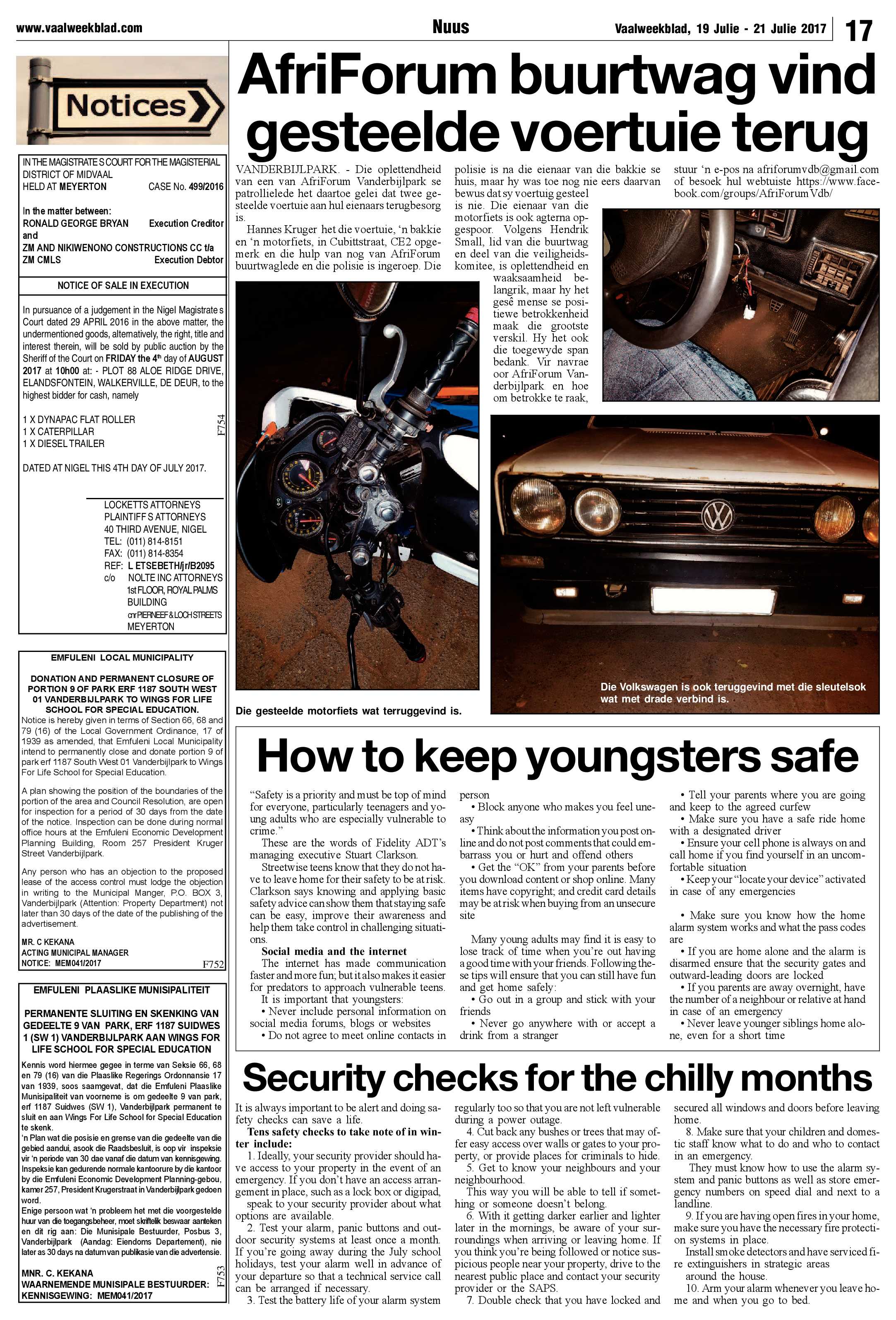 Vaalweekblad 19 – 23 Julie 2017 page 17