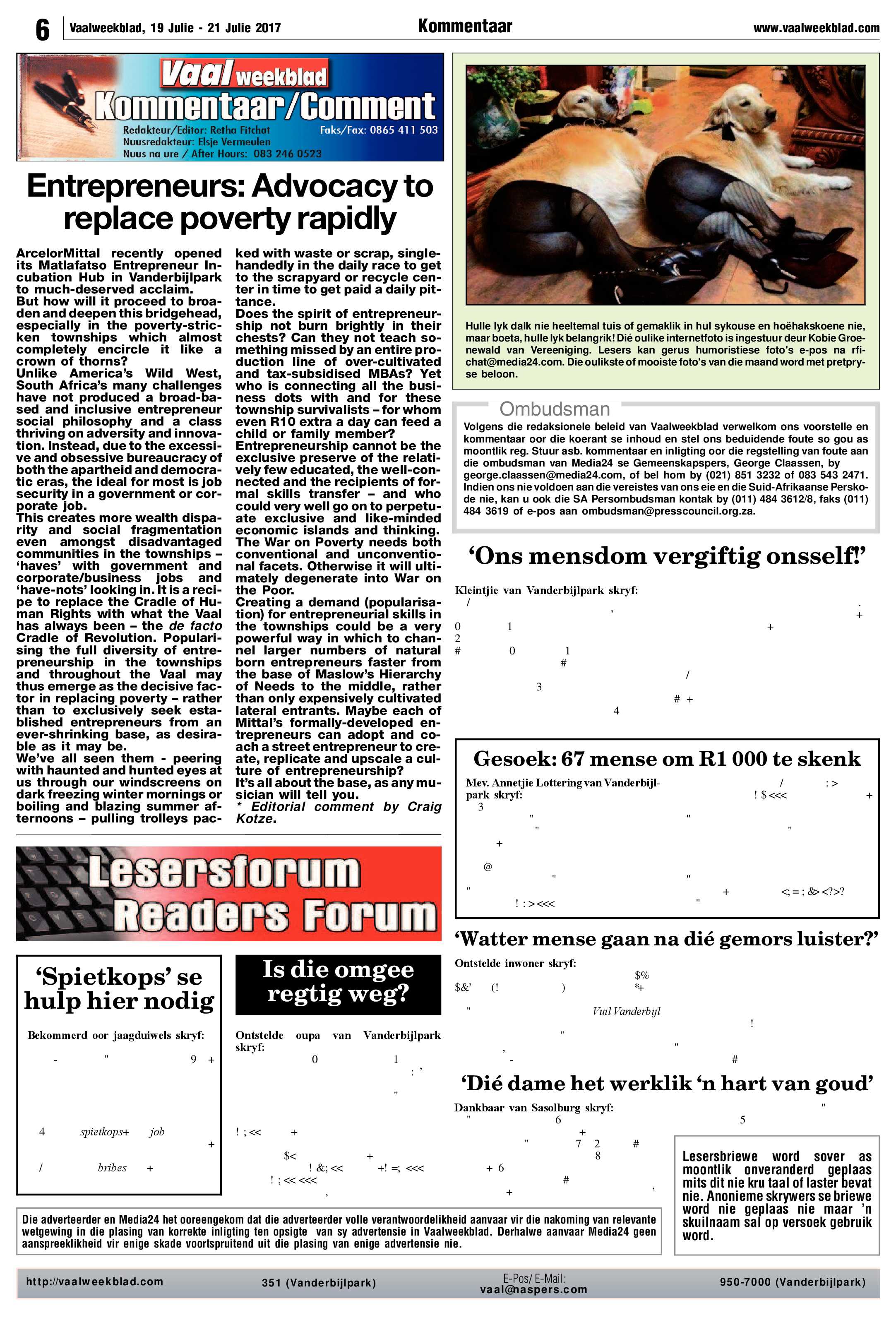 Vaalweekblad 19 – 23 Julie 2017 page 6