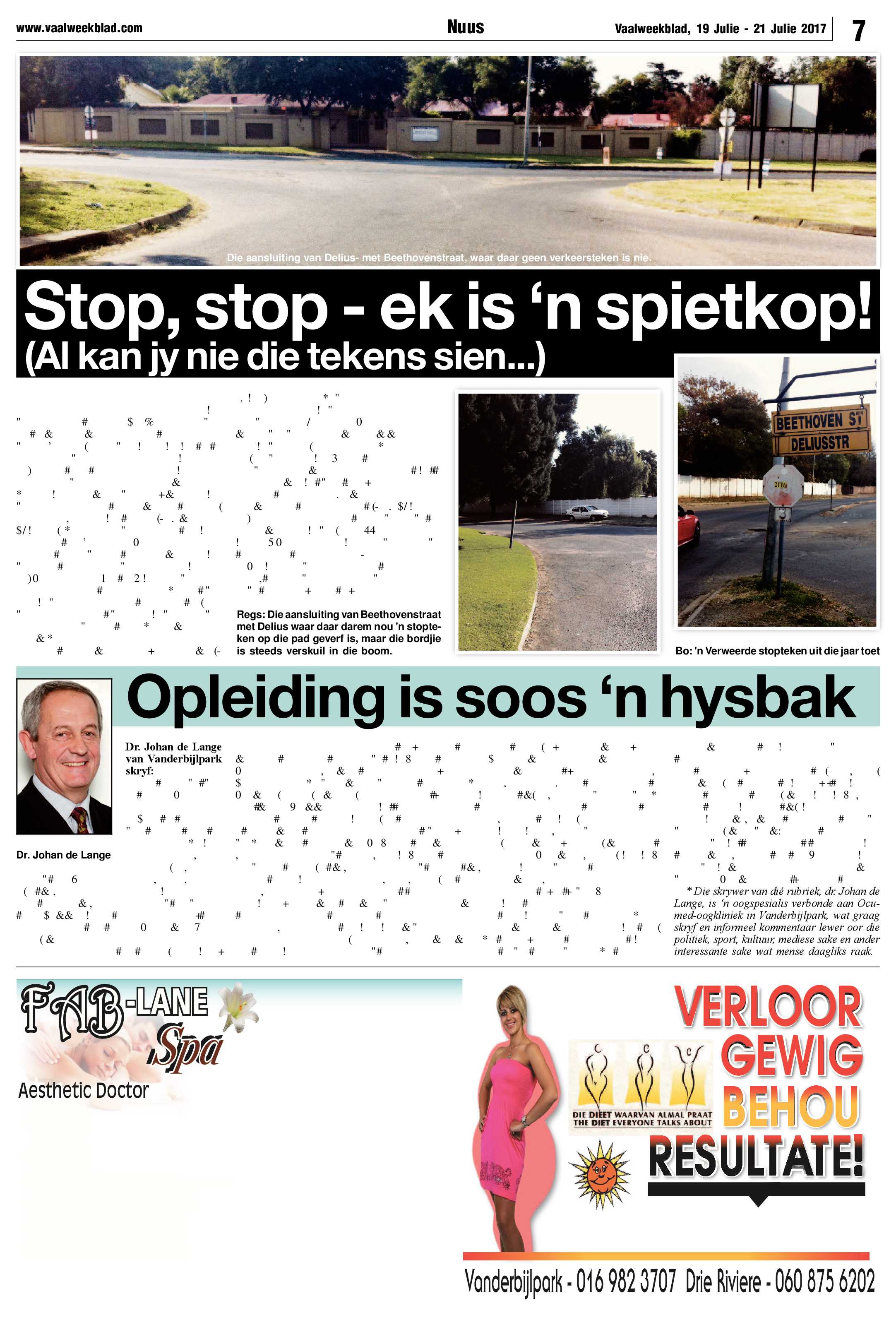 Vaalweekblad 19 – 23 Julie 2017 page 7