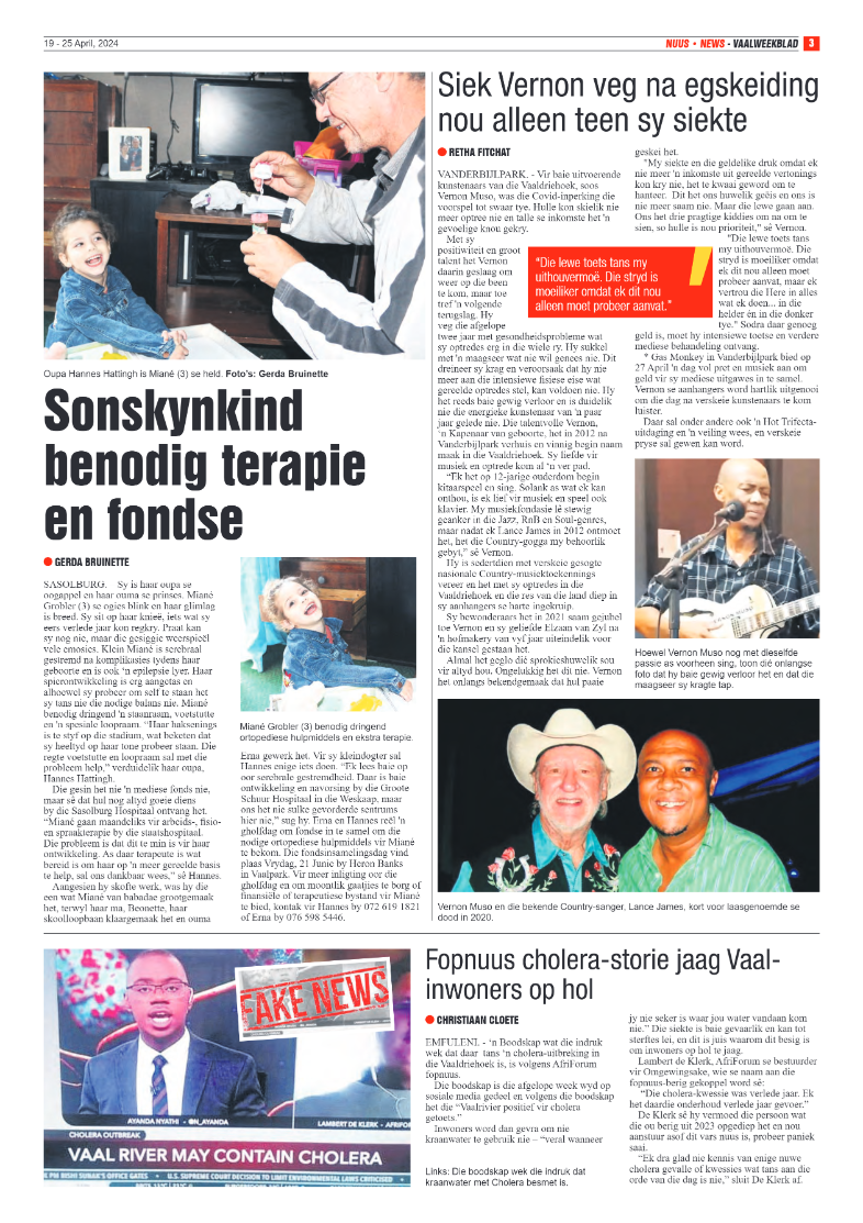 Vaalweekblad – 9 – 25 April, 2024 page 3