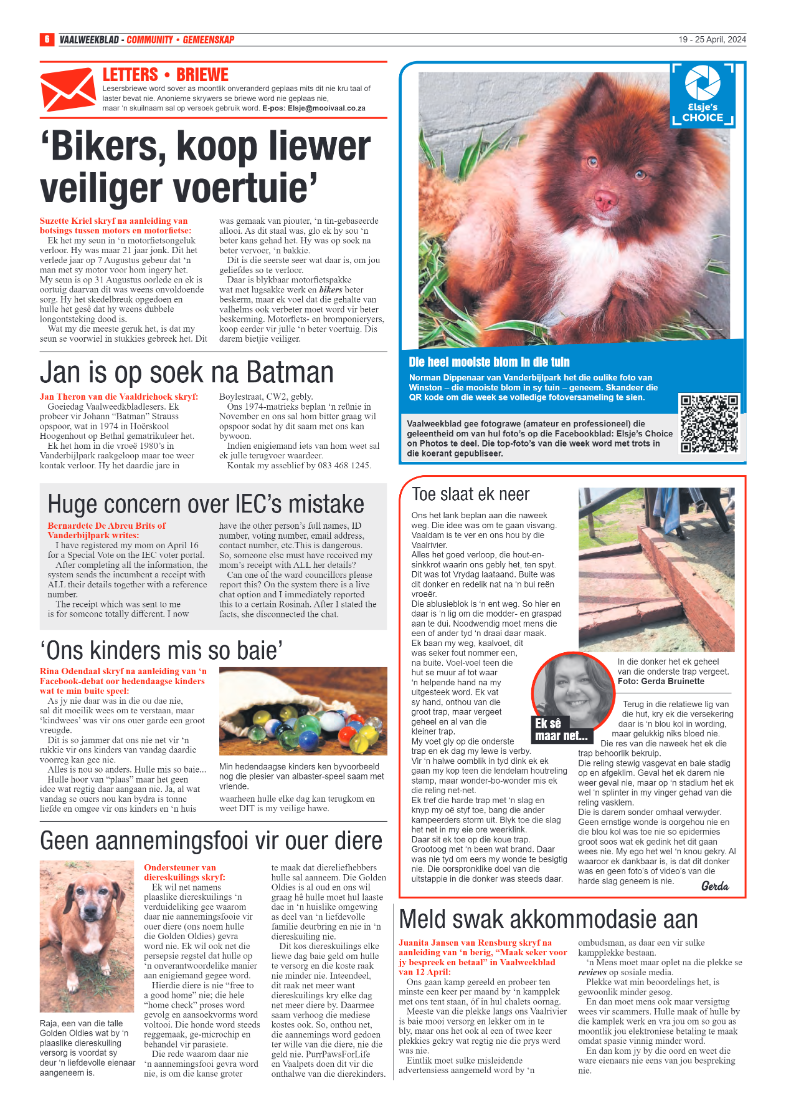 Vaalweekblad – 9 – 25 April, 2024 page 6