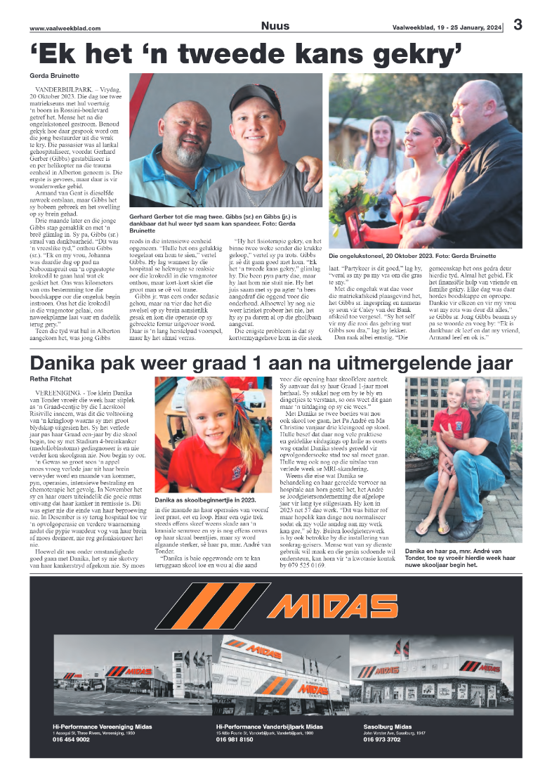 Vaalweekblad, 19 – 25 January, 2024 page 3