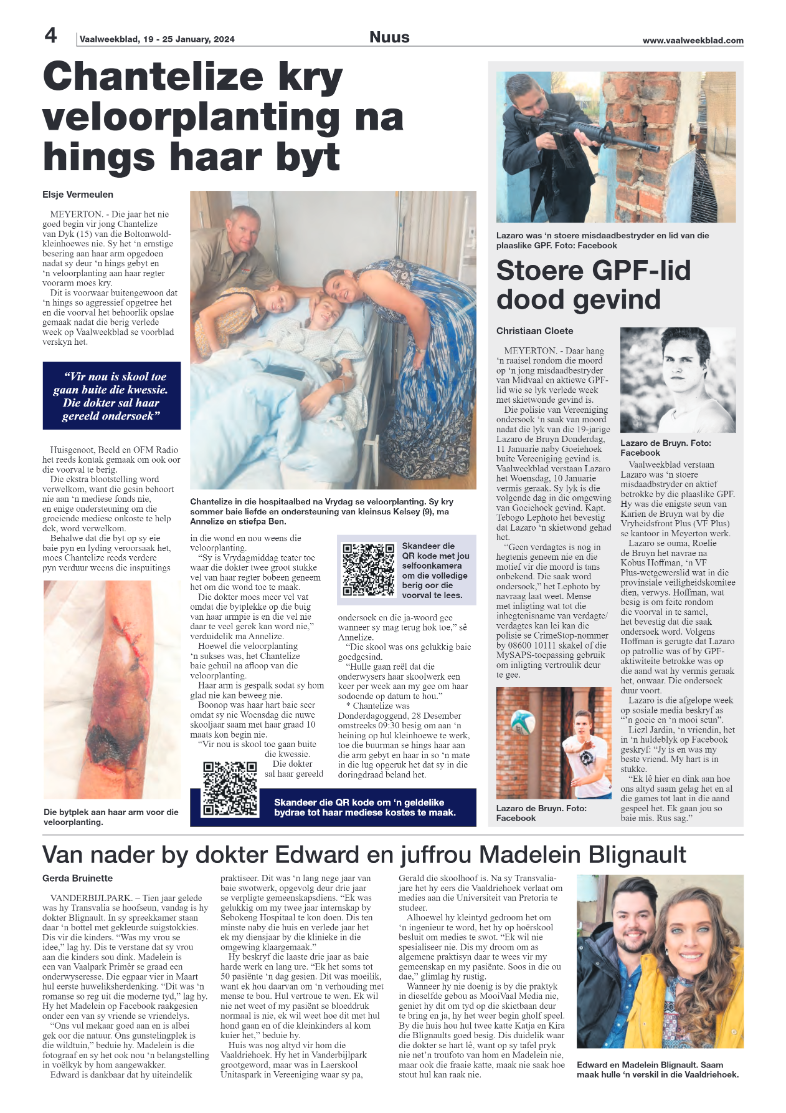Vaalweekblad, 19 – 25 January, 2024 page 4