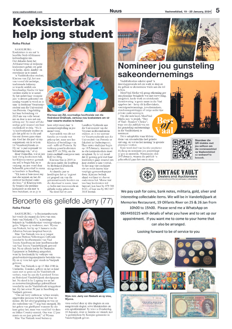 Vaalweekblad, 19 – 25 January, 2024 page 5