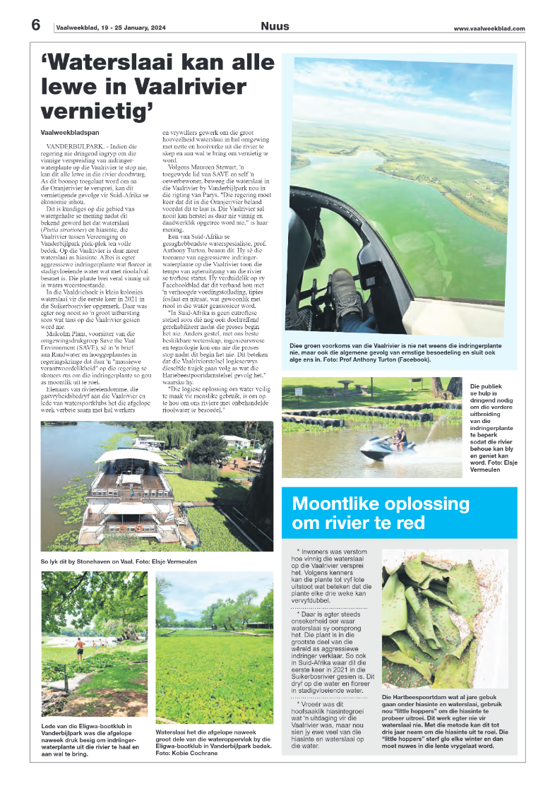Vaalweekblad, 19 – 25 January, 2024 page 6