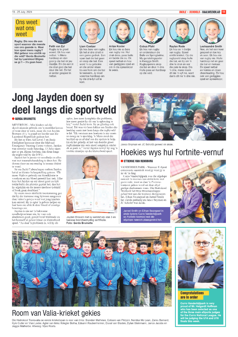 Vaalweekblad 19 – 25 July, 2024 page 11