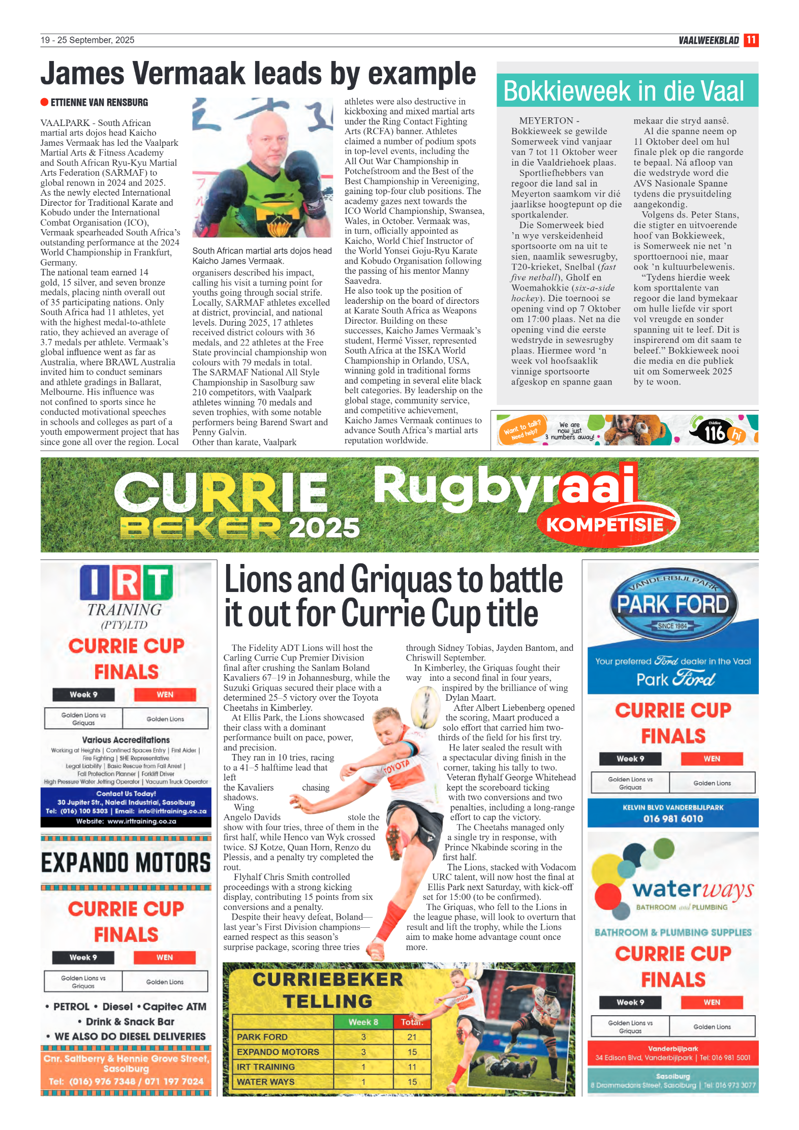 Vaalweekblad 19 – 25 September, 2025 page 11