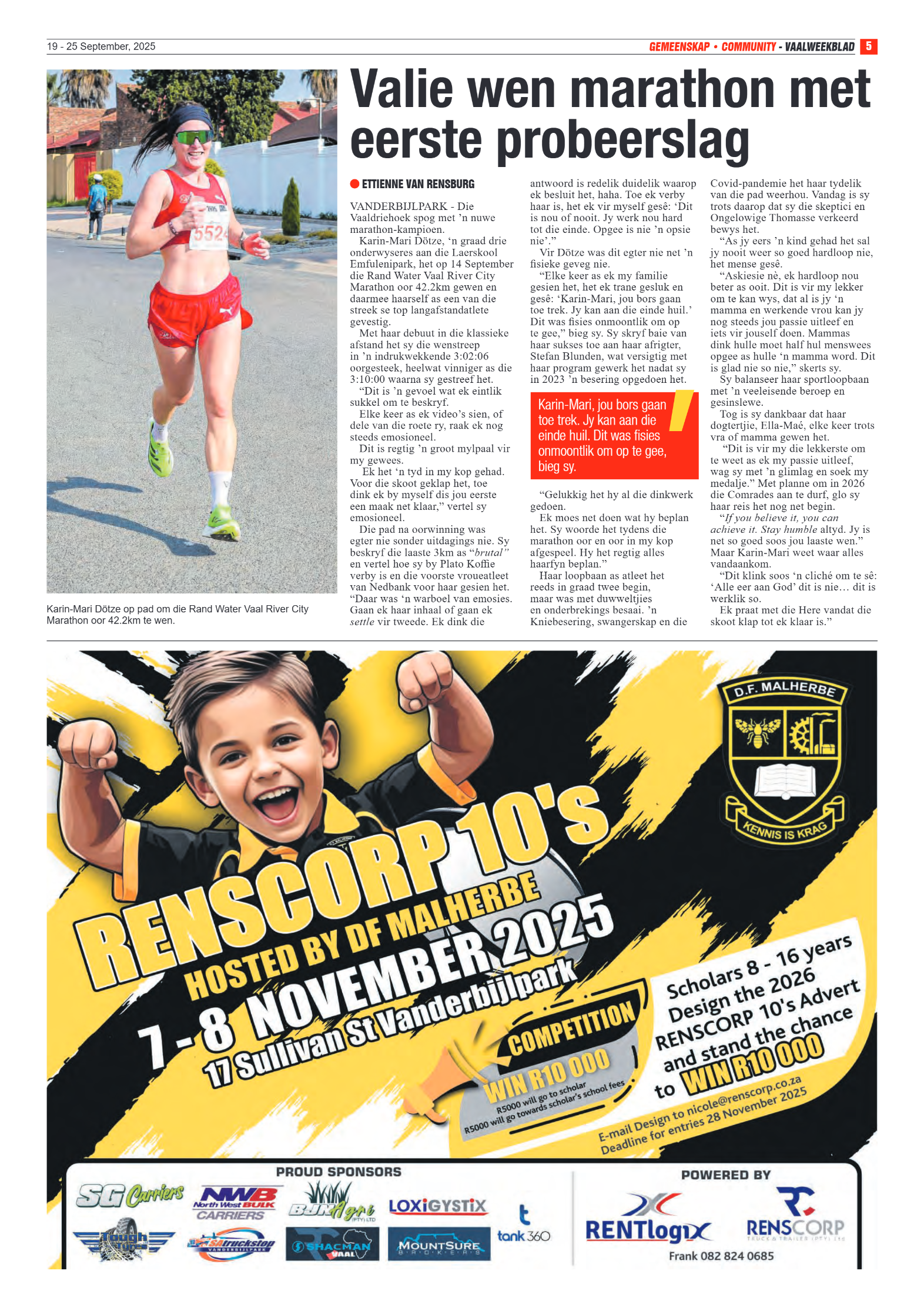 Vaalweekblad 19 – 25 September, 2025 page 5