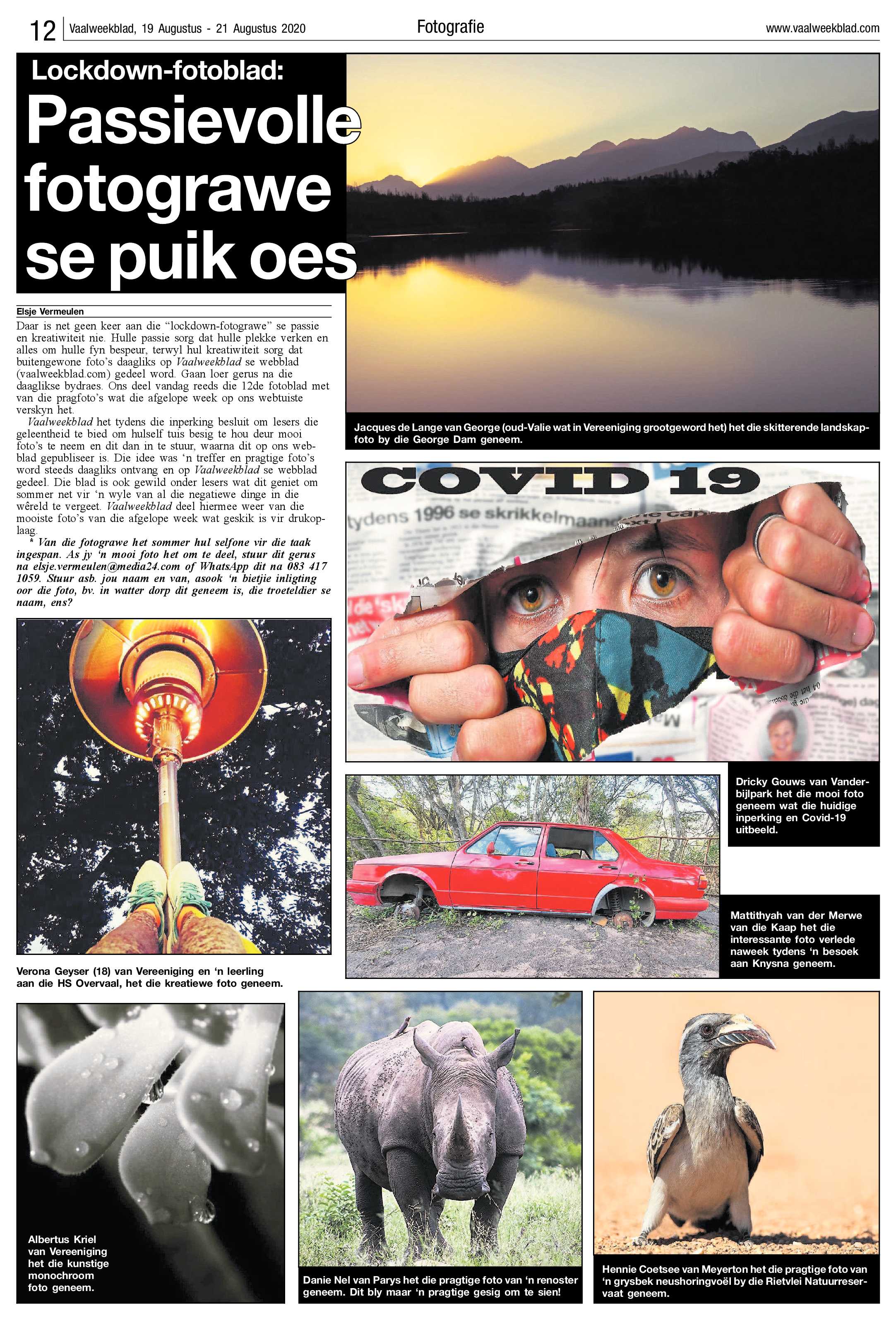Vaalweekblad, 19 Augustus – 21 Augustus 2020 page 12