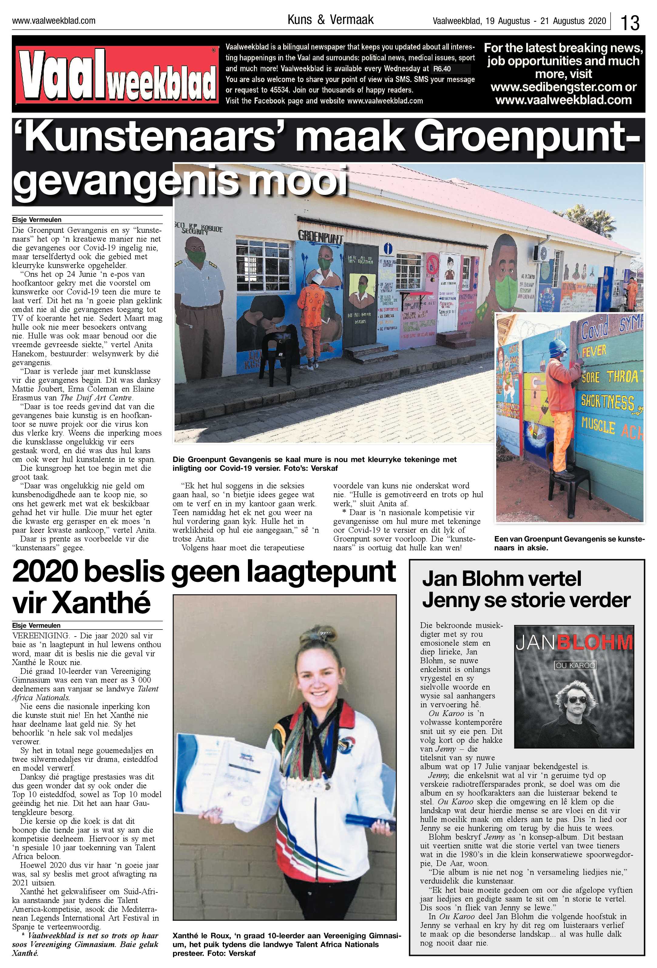 Vaalweekblad, 19 Augustus – 21 Augustus 2020 page 13