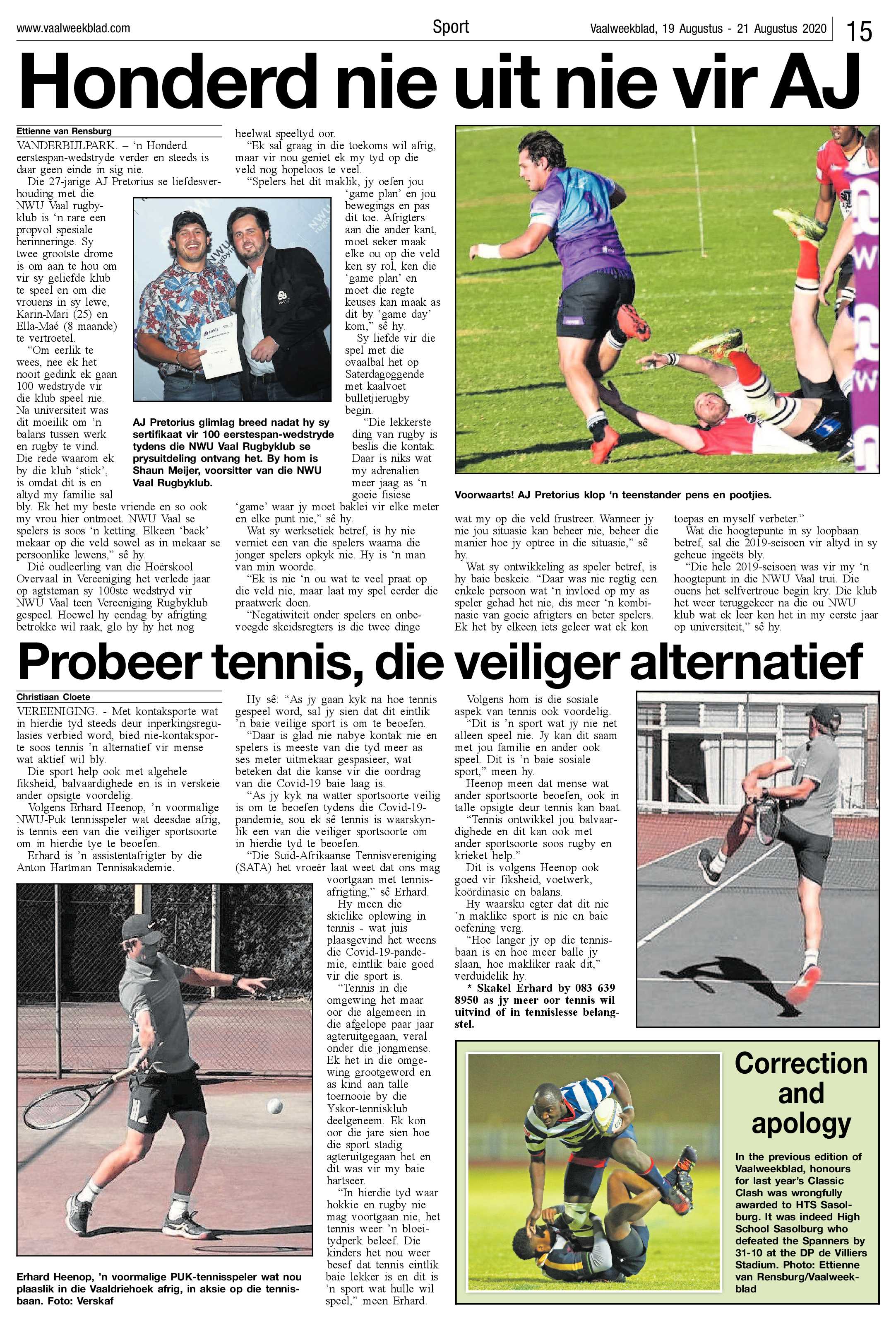 Vaalweekblad, 19 Augustus – 21 Augustus 2020 page 15