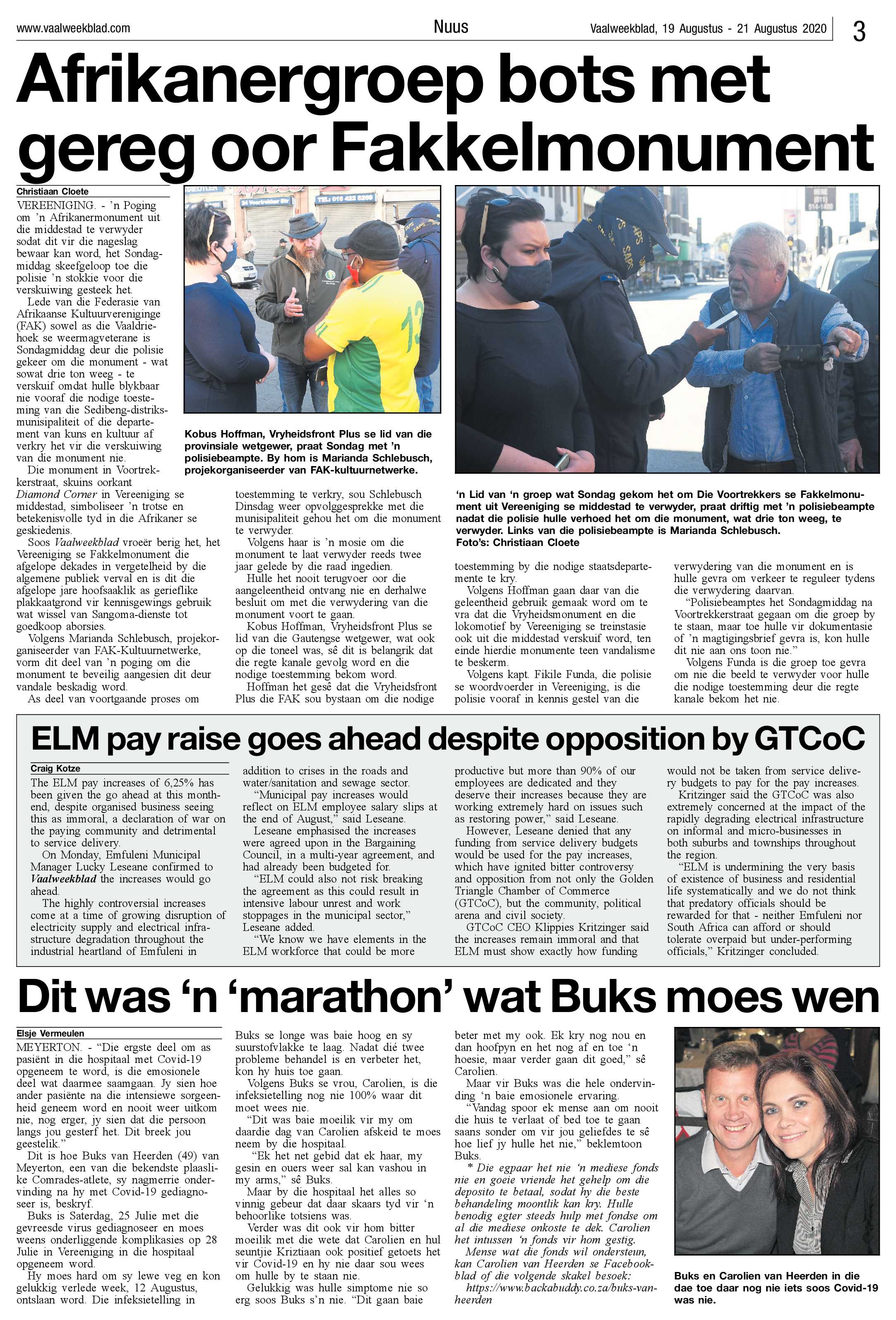 Vaalweekblad, 19 Augustus – 21 Augustus 2020 page 3