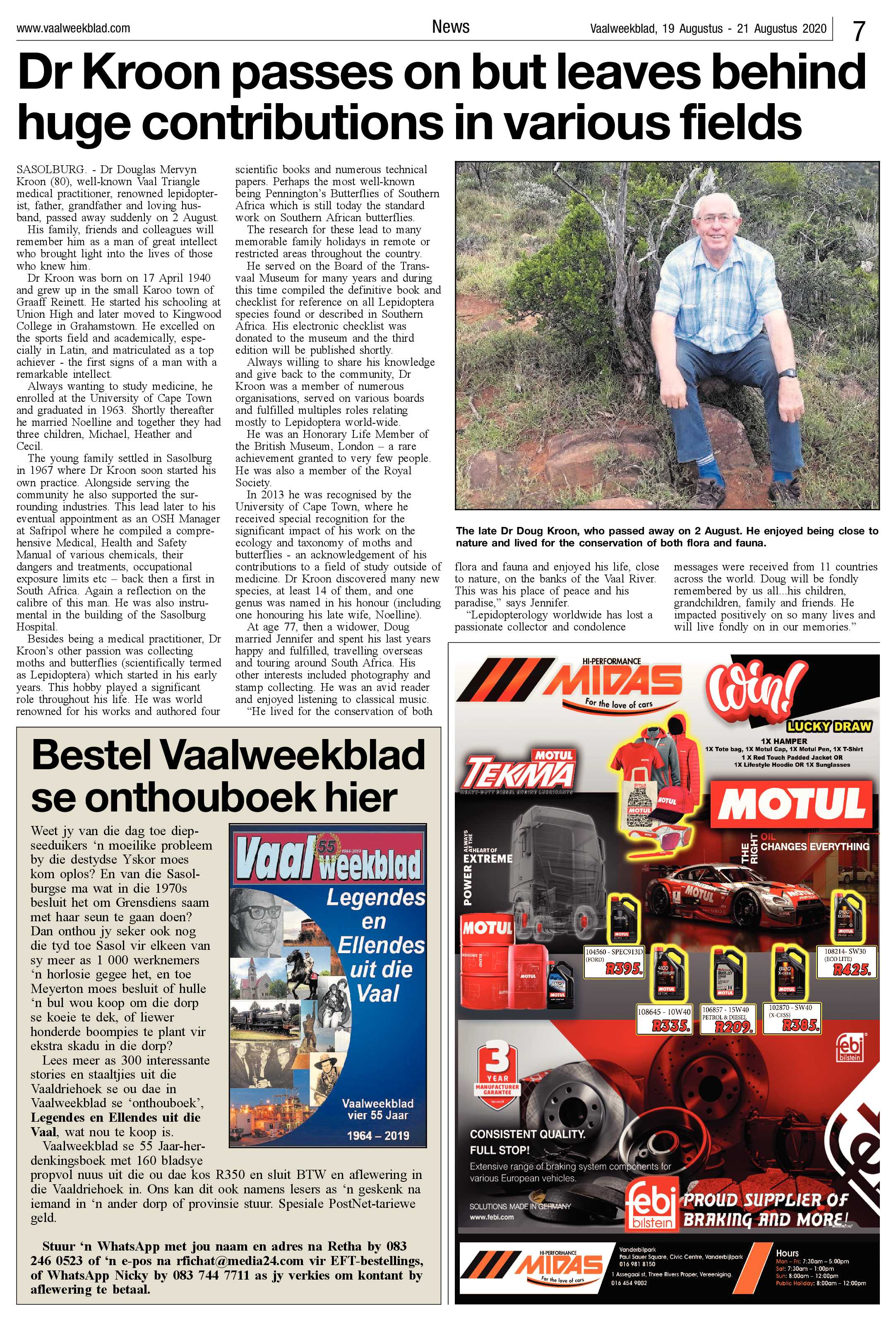 Vaalweekblad, 19 Augustus – 21 Augustus 2020 page 7