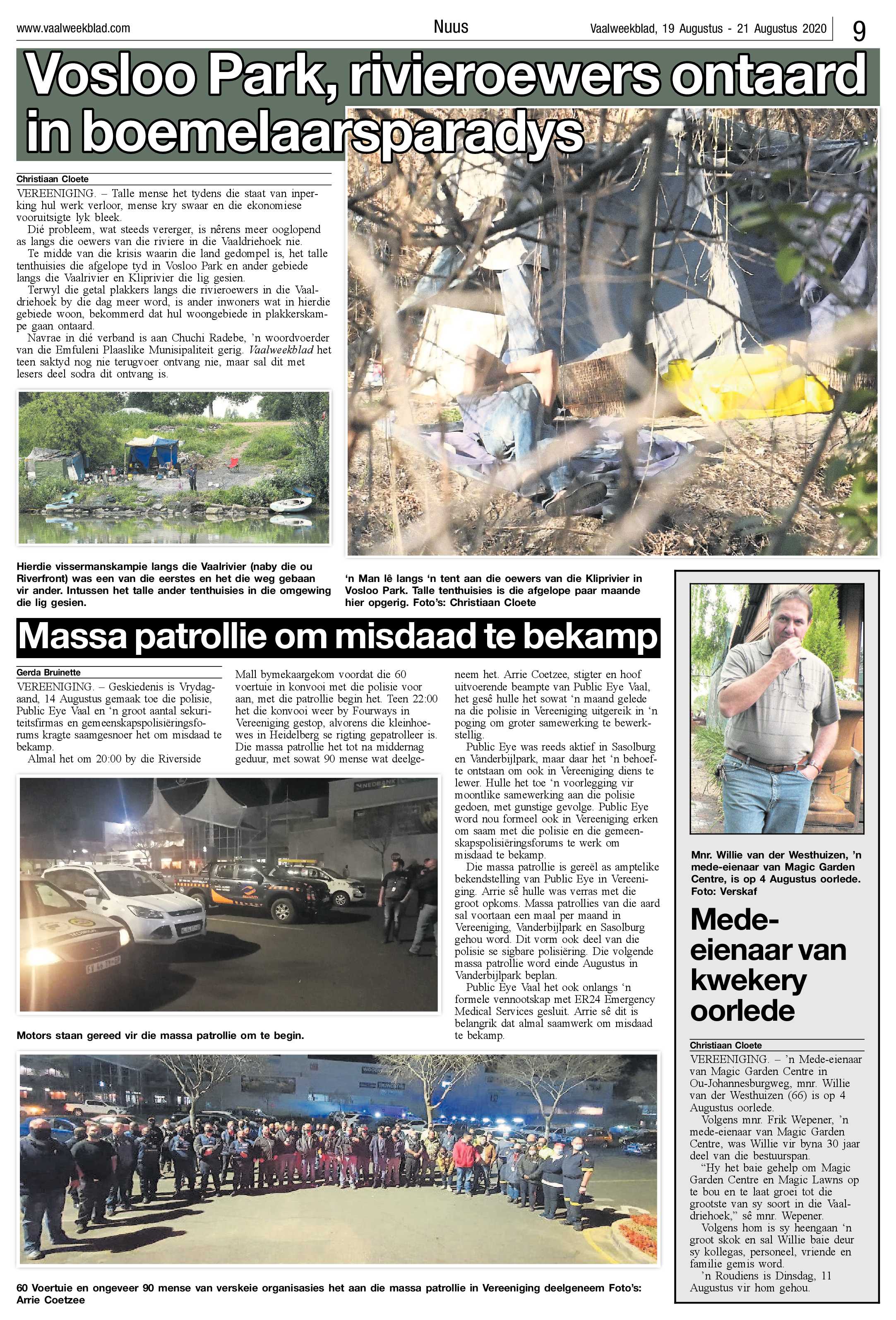 Vaalweekblad, 19 Augustus – 21 Augustus 2020 page 9