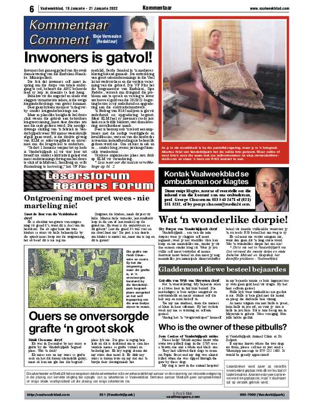 Vaalweekblad 19 Januarie – 21 Januarie 2022 page 8